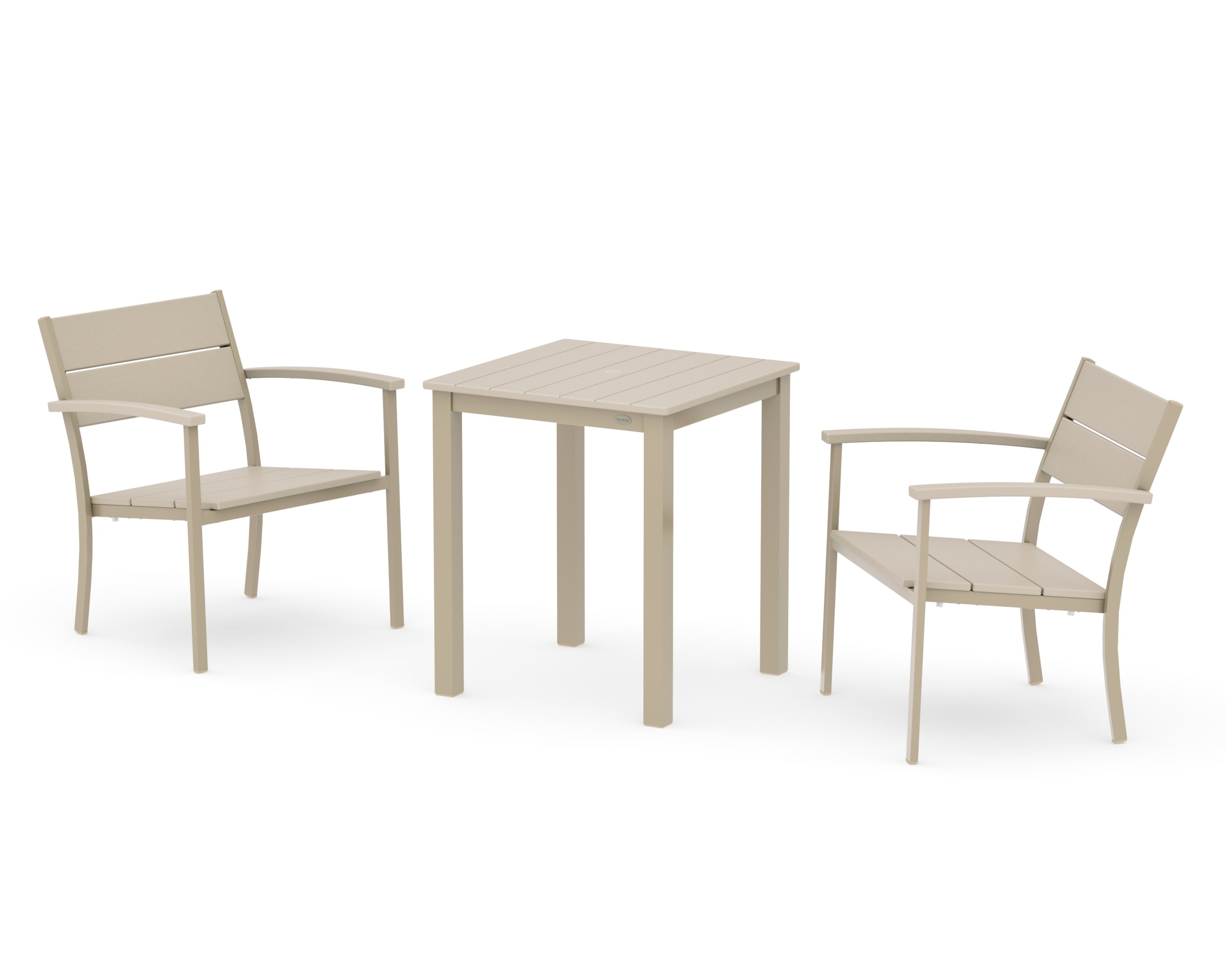 Main Street 3-Piece Square Dining Set in Sand / Sand