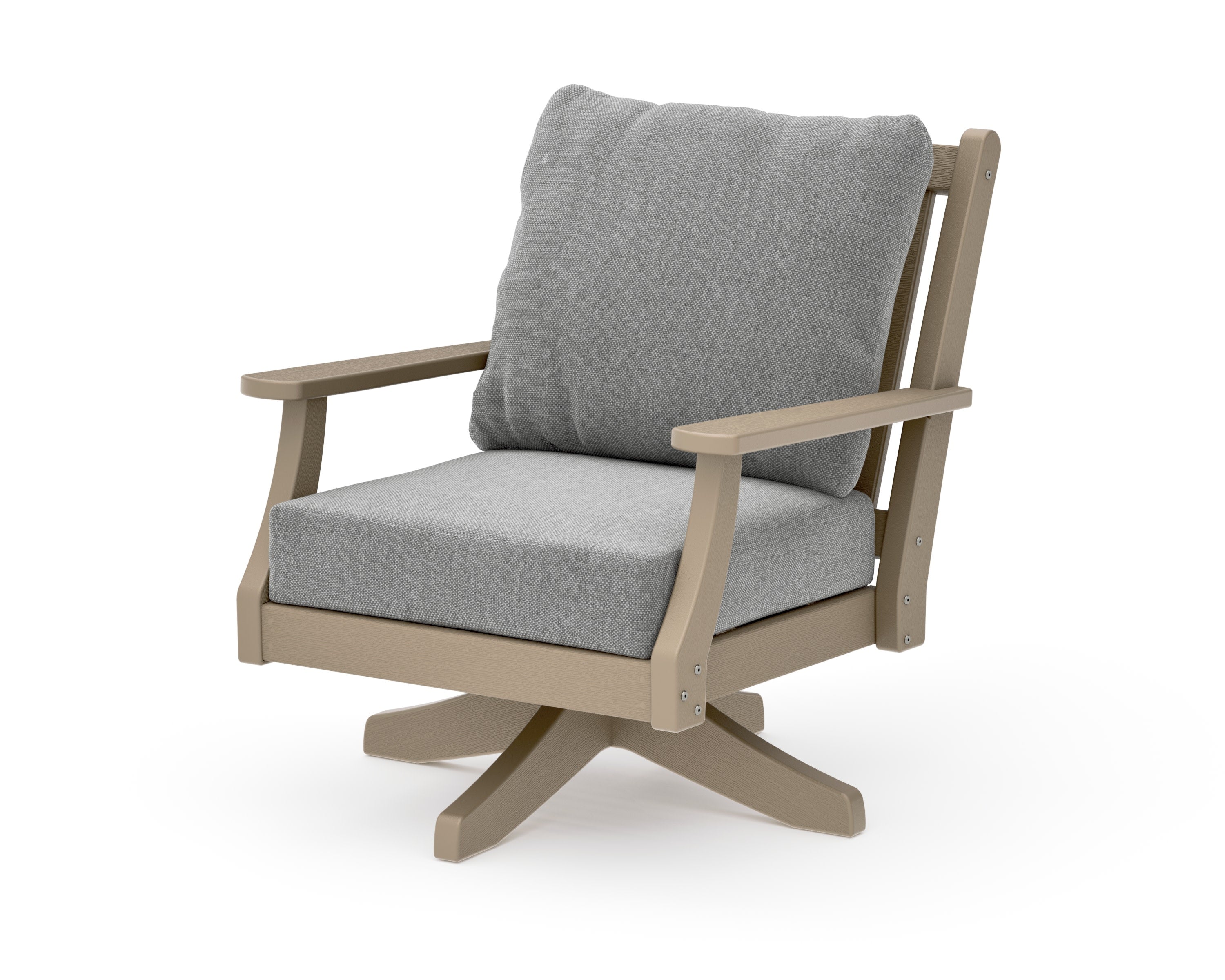 Wovendale Deep Seating Swivel Chair in Vintage Sahara / Grey Mist