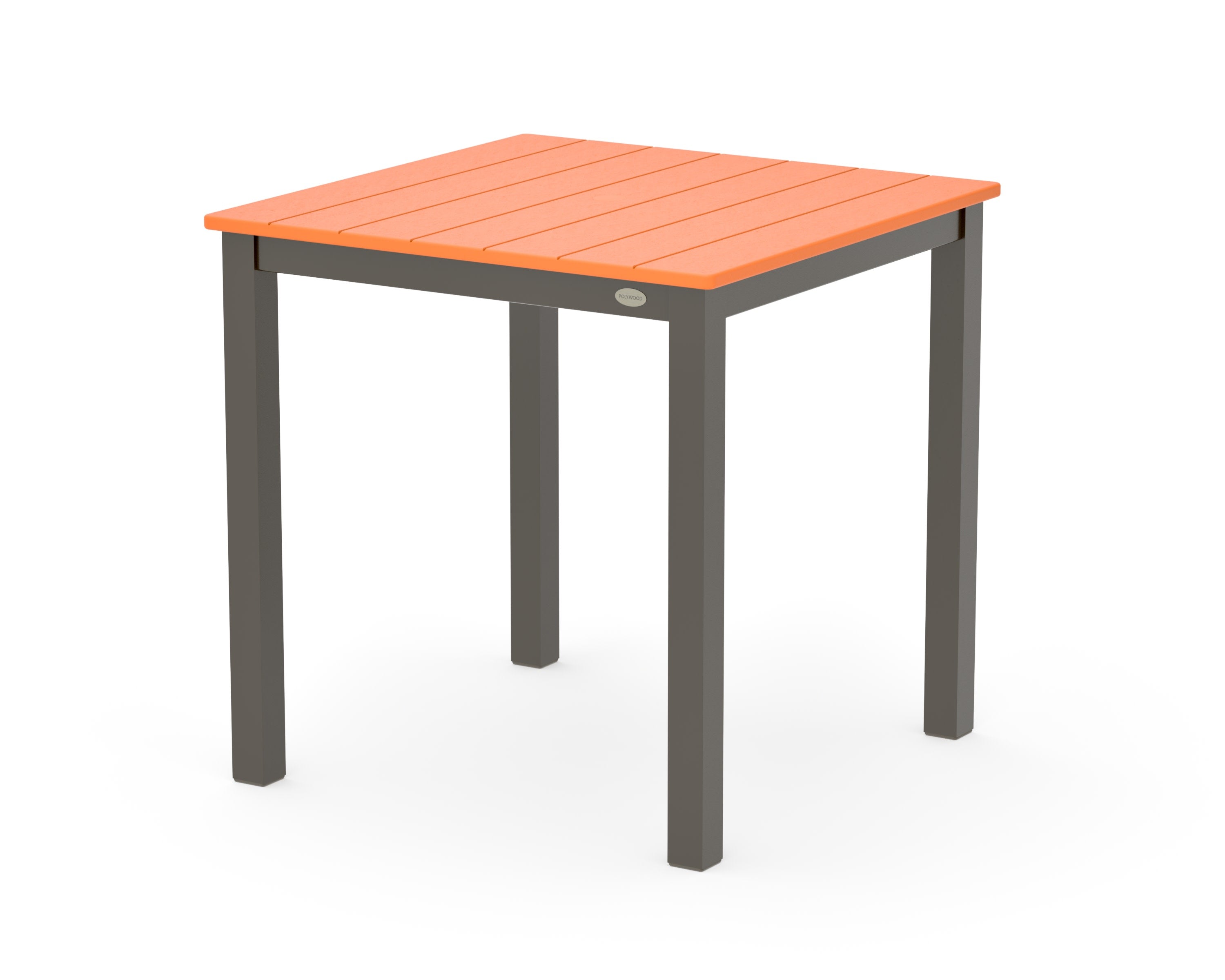 Main Street 30 x 30 Dining Table in Bronze / Tangerine