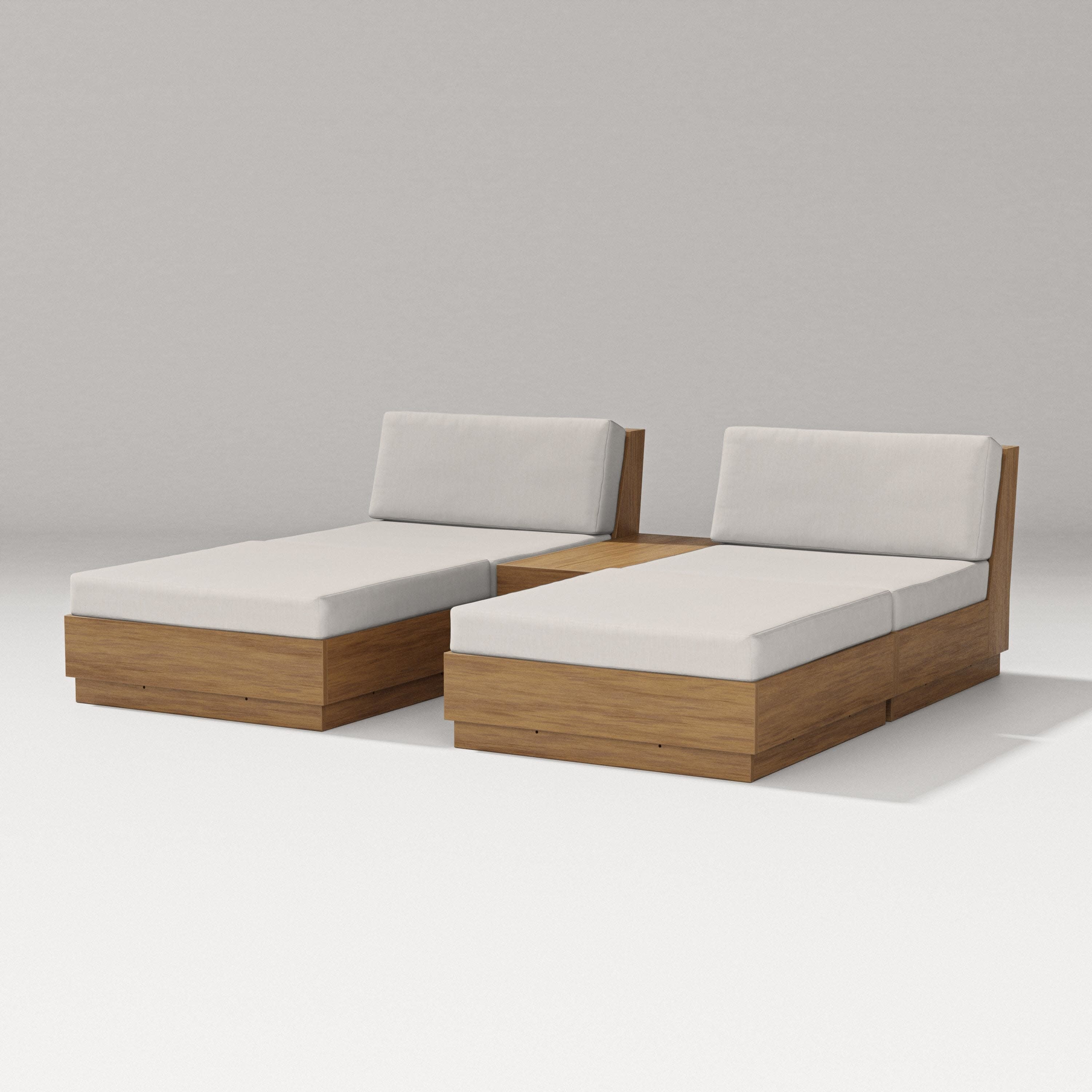 Elevate Double Chaise Set in Natural / Cast Ash