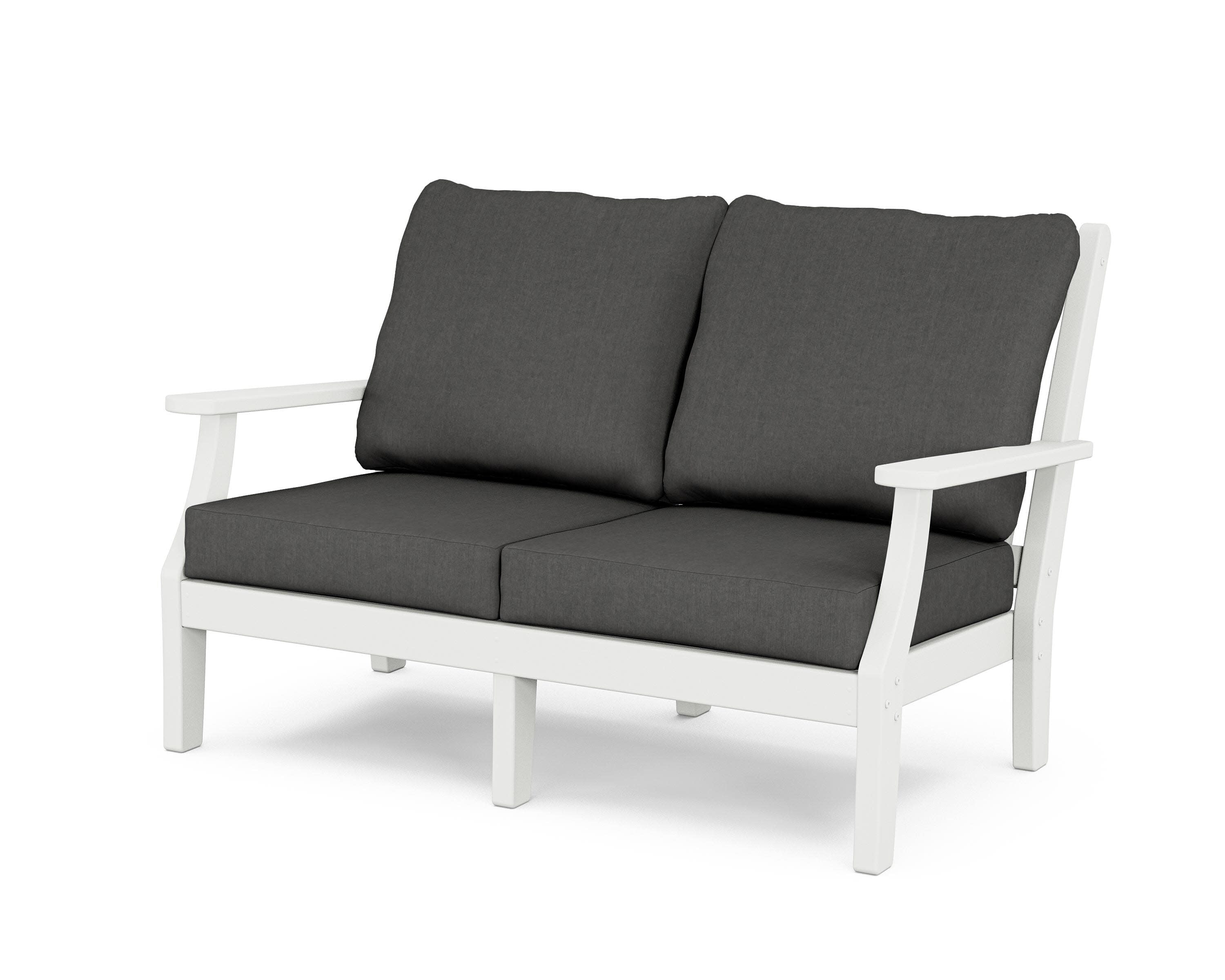 Wovendale Deep Seating Loveseat in White / Spectrum Carbon