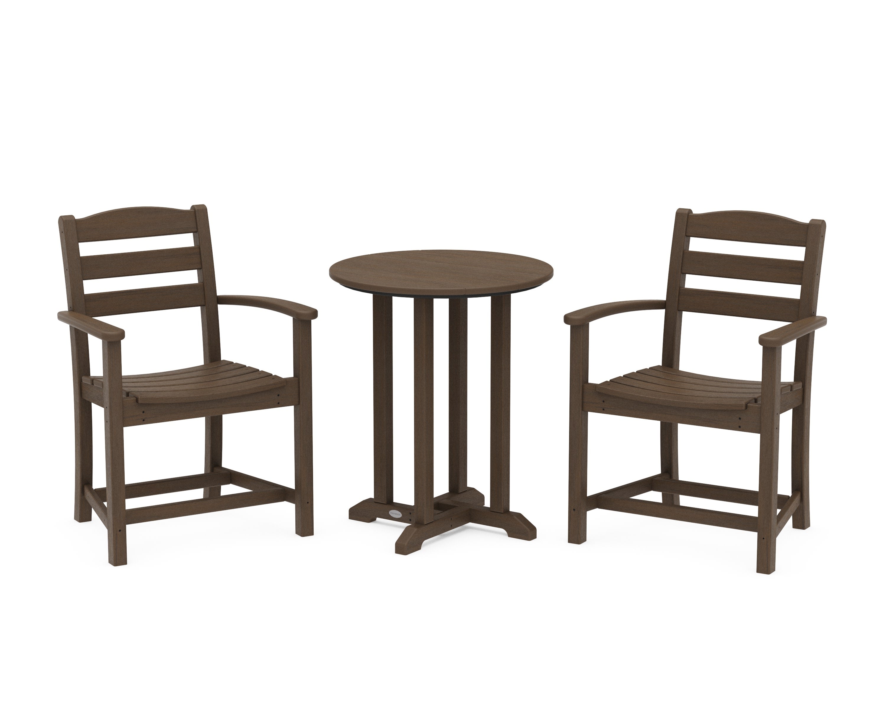 La Casa Caf 3-Piece Round Bistro Dining Set in Kona