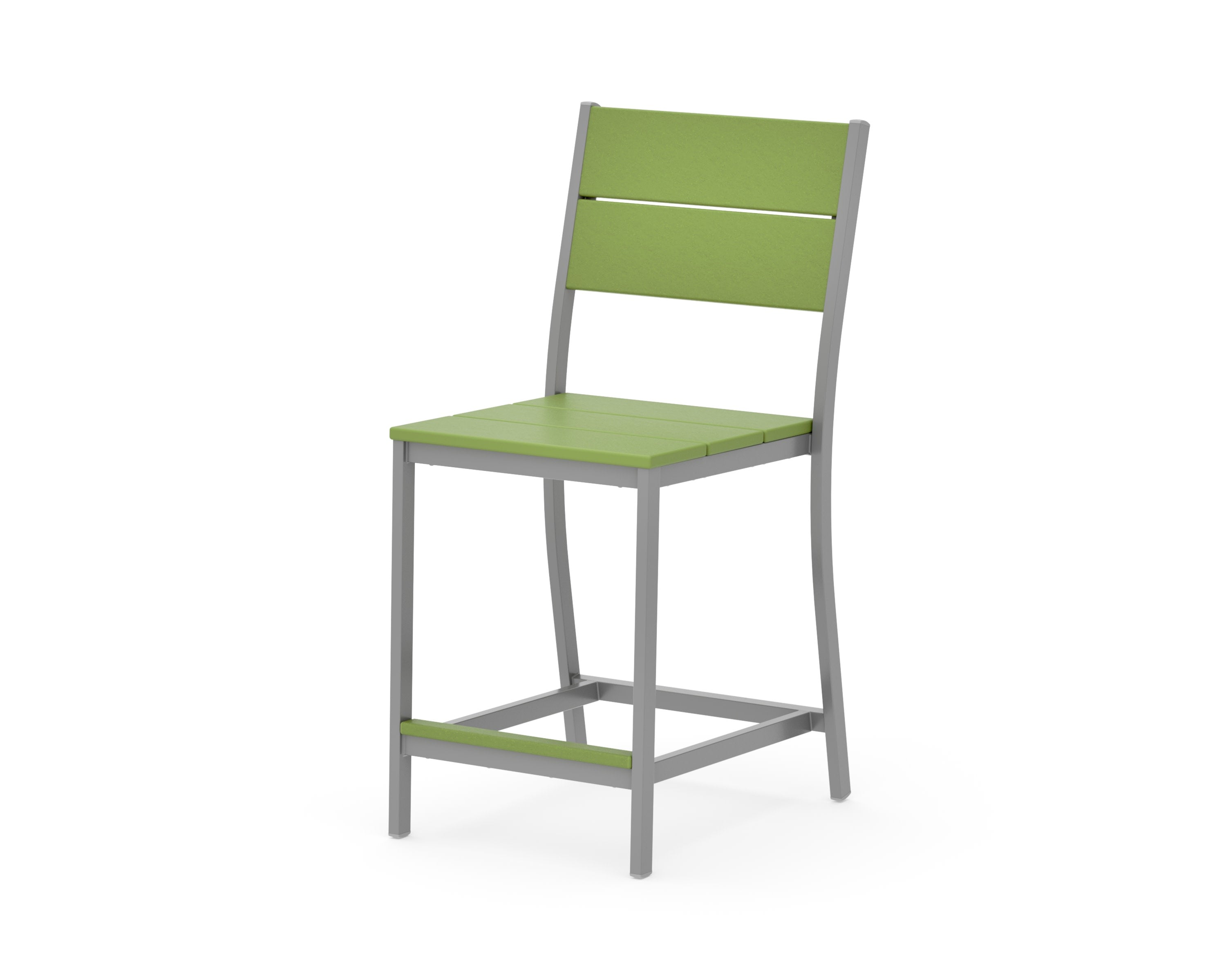 Main Street Counter Side Chair in Silver / Lime