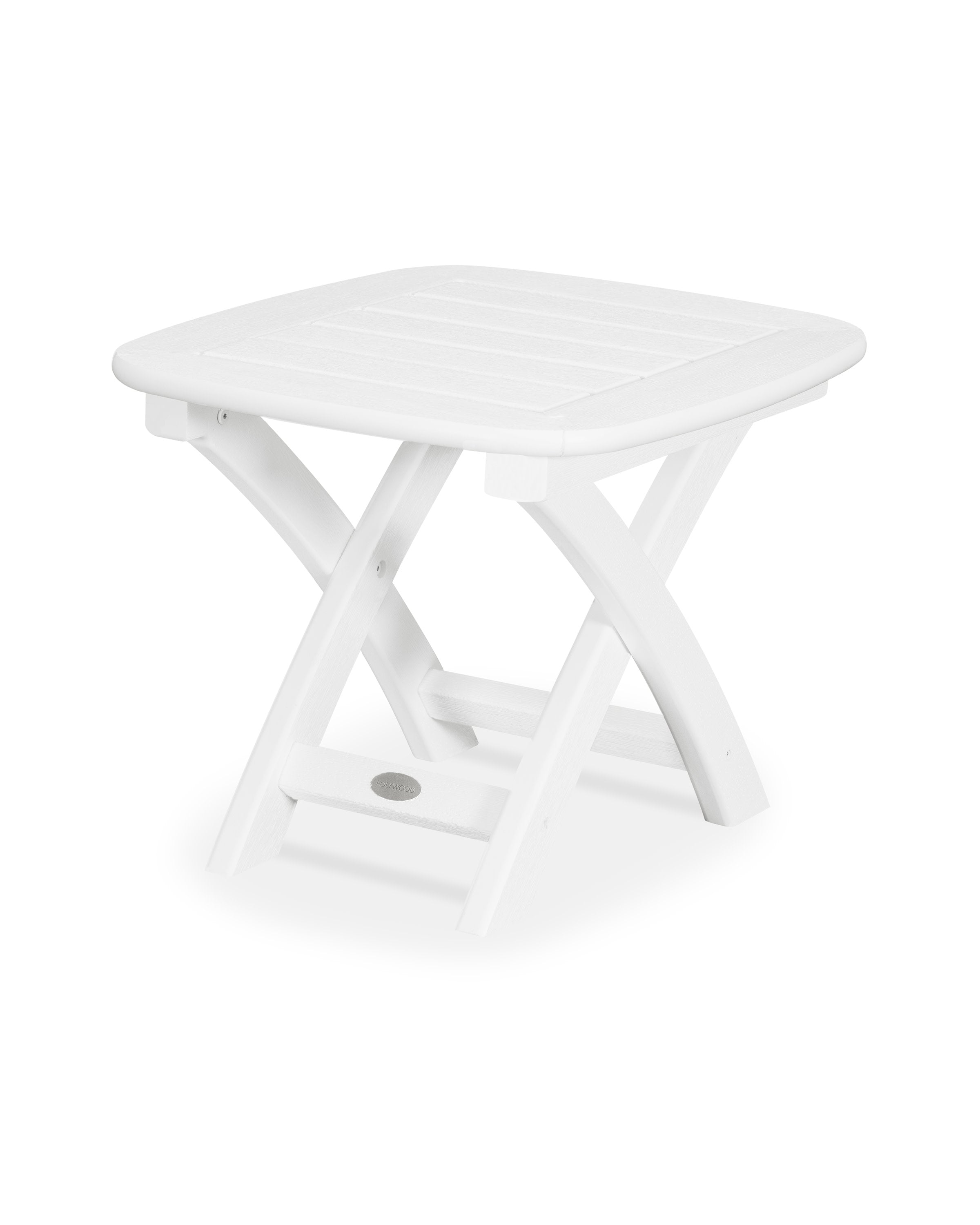 Nautical 21" x 18" Side Table in Vintage White