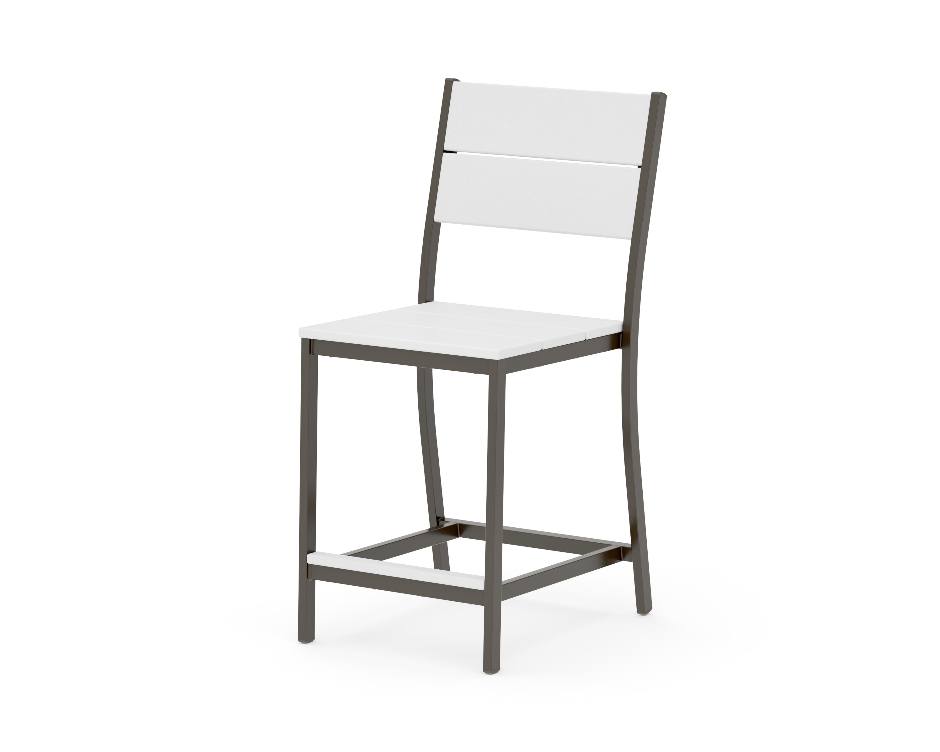 Main Street Counter Side Chair in Bronze / White