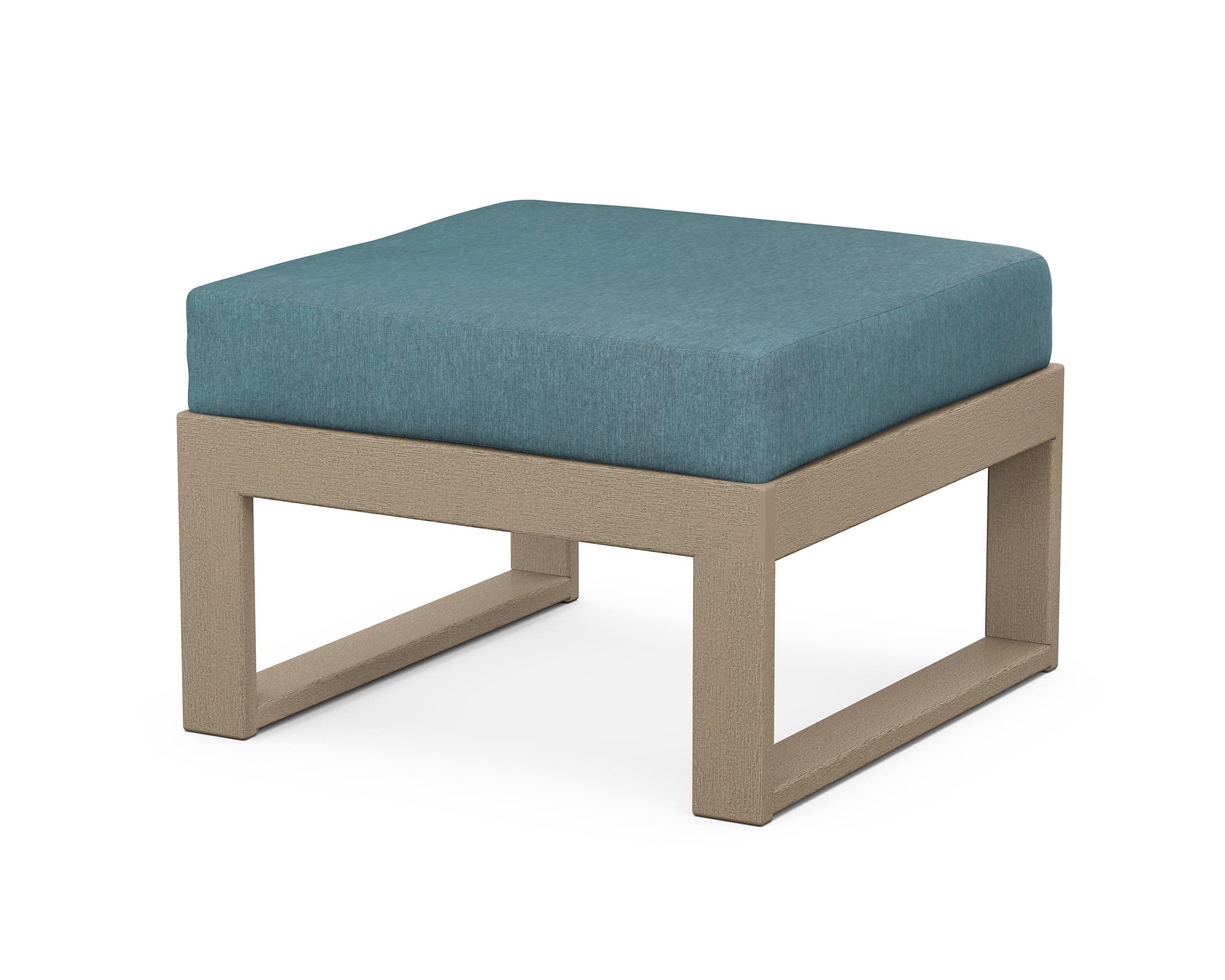 Modular Ottoman - Modern in Vintage Sahara / Ocean Teal