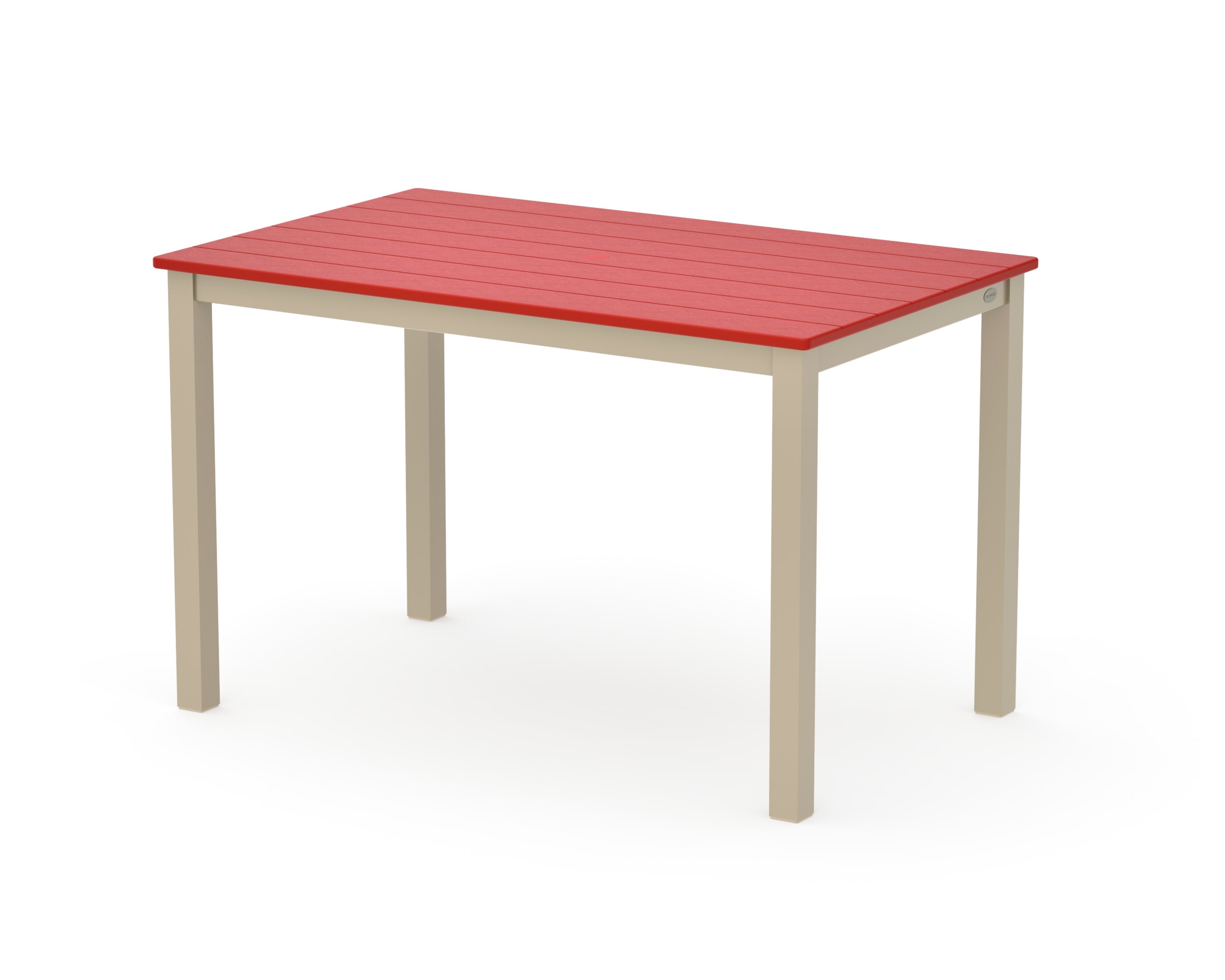 Main Street 30 x 48 Dining Table in Sand / Sunset Red