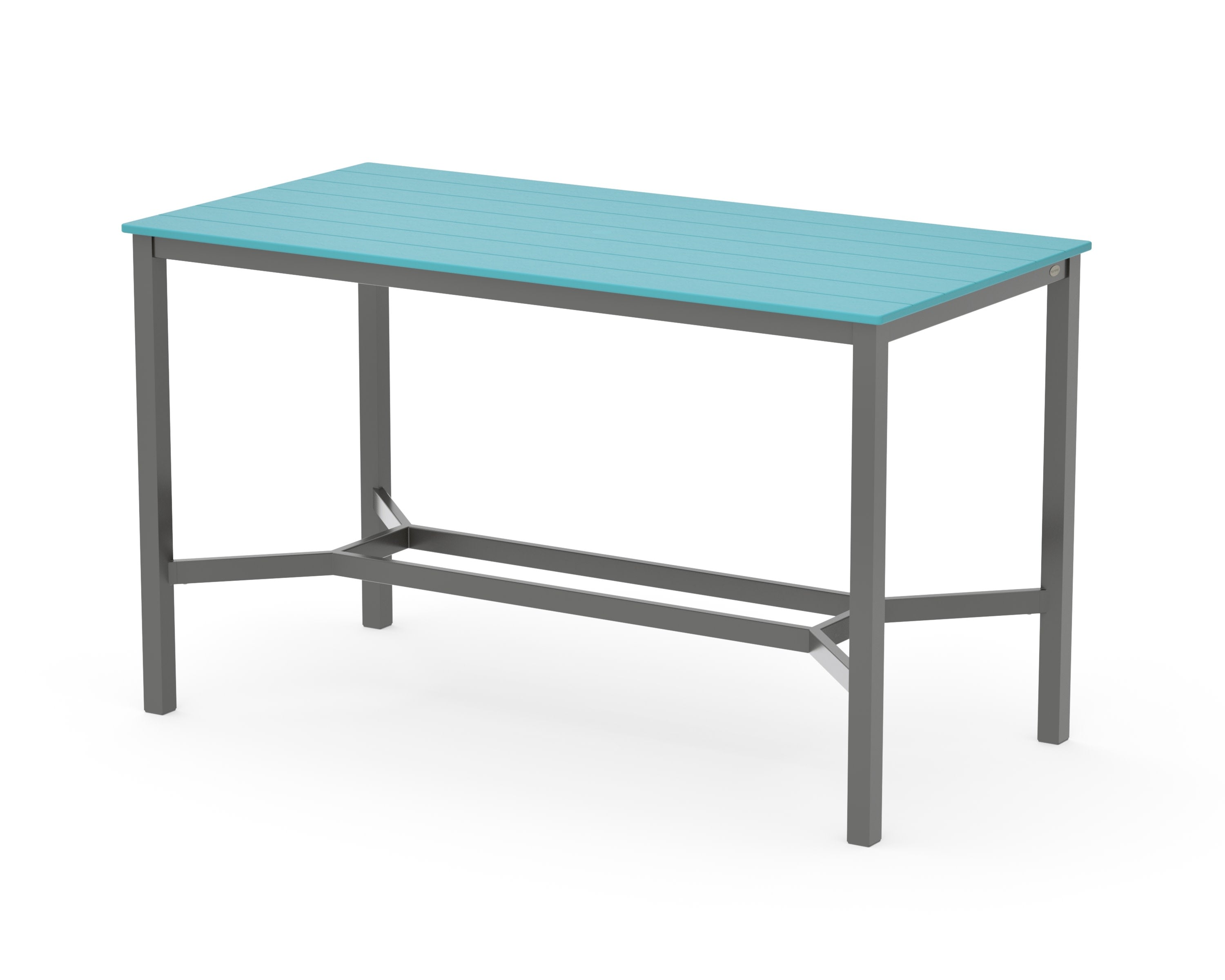 Main Street 36 x 72 Bar Table in Charcoal / Aruba