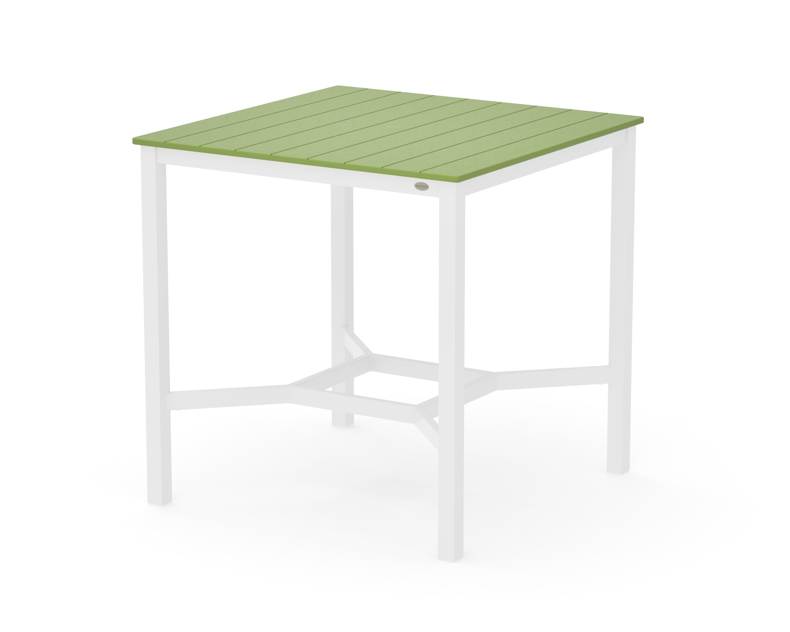 Main Street 42 x 42 Bar Table in White / Lime