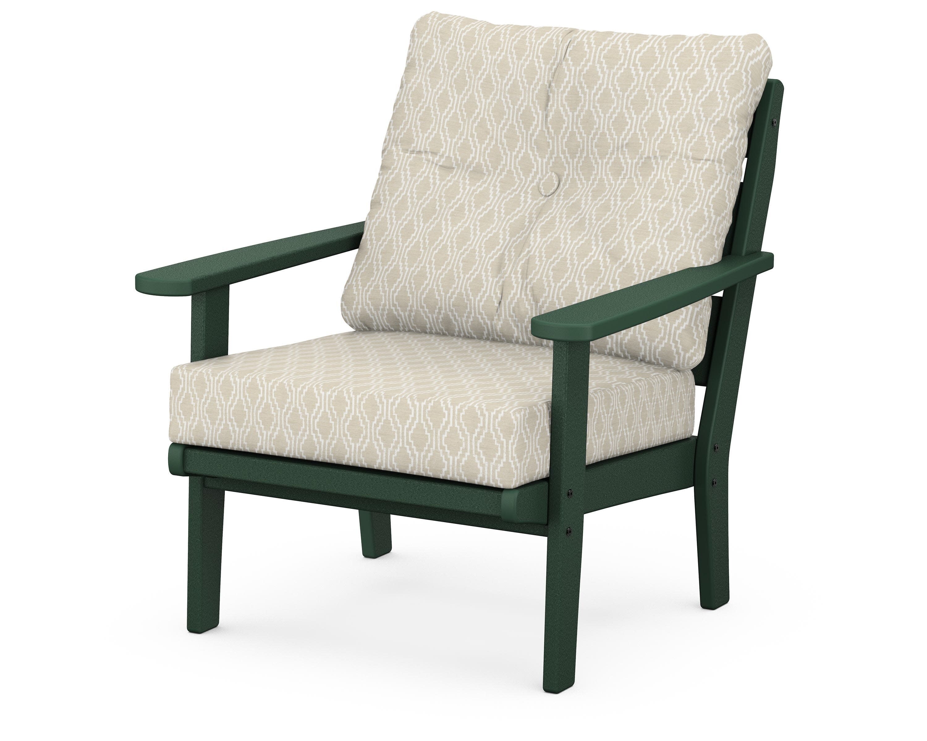 Lakeside Deep Seating Chair in Green / Solve Linen