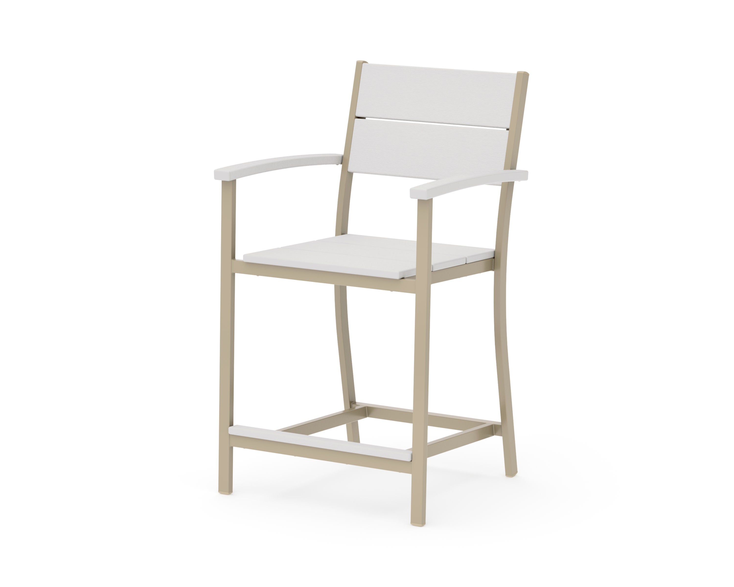 Main Street Counter Arm Chair in Sand / Vintage White