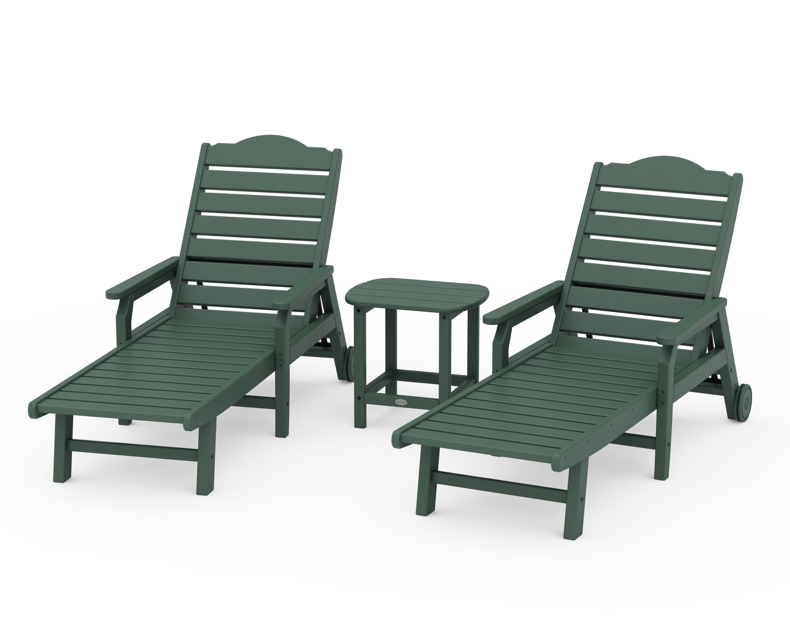 3-Piece Savannah Chaise Lounge Set in Green
