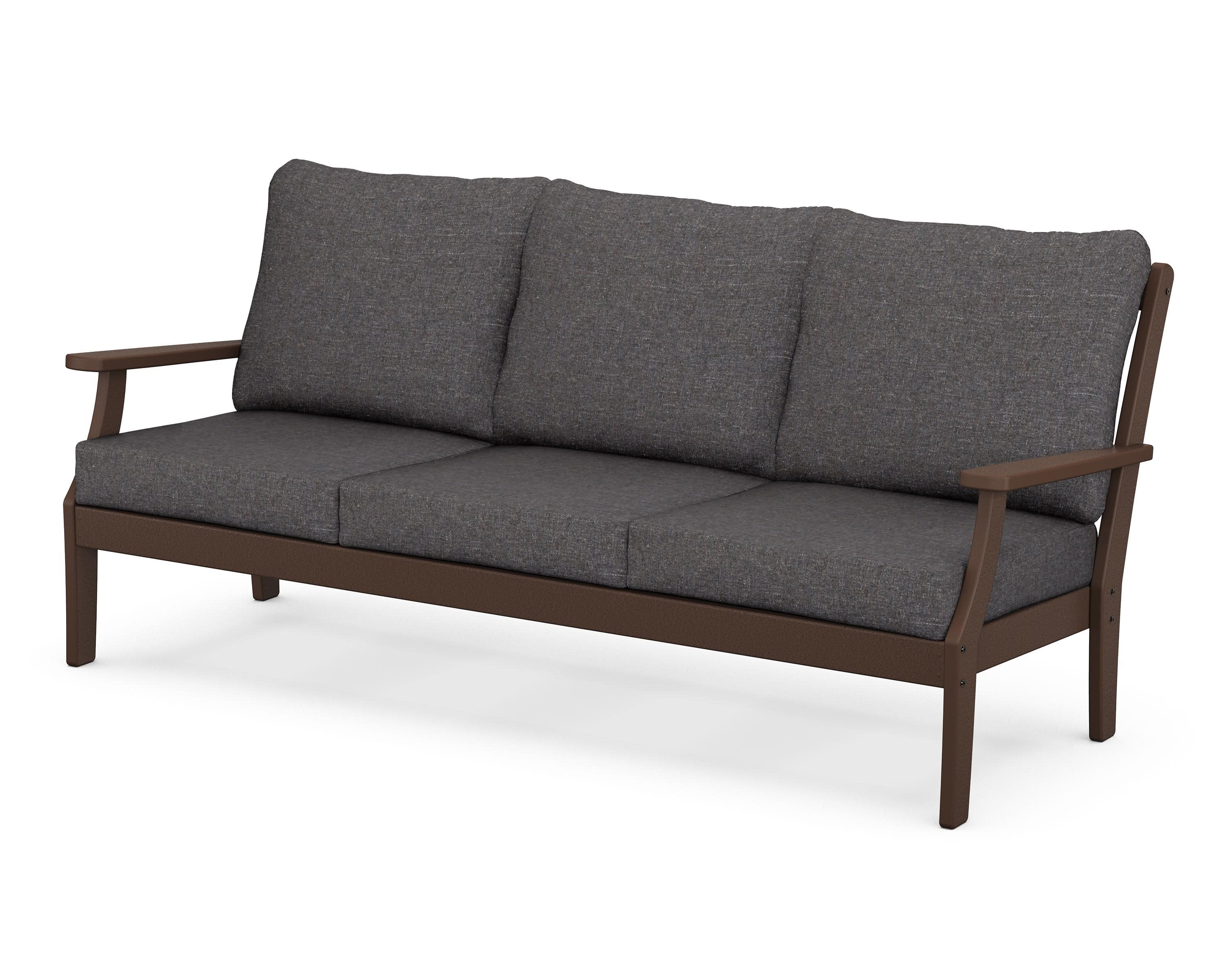 Braxton Deep Seating Sofa in Mahogany / Ash Charcoal