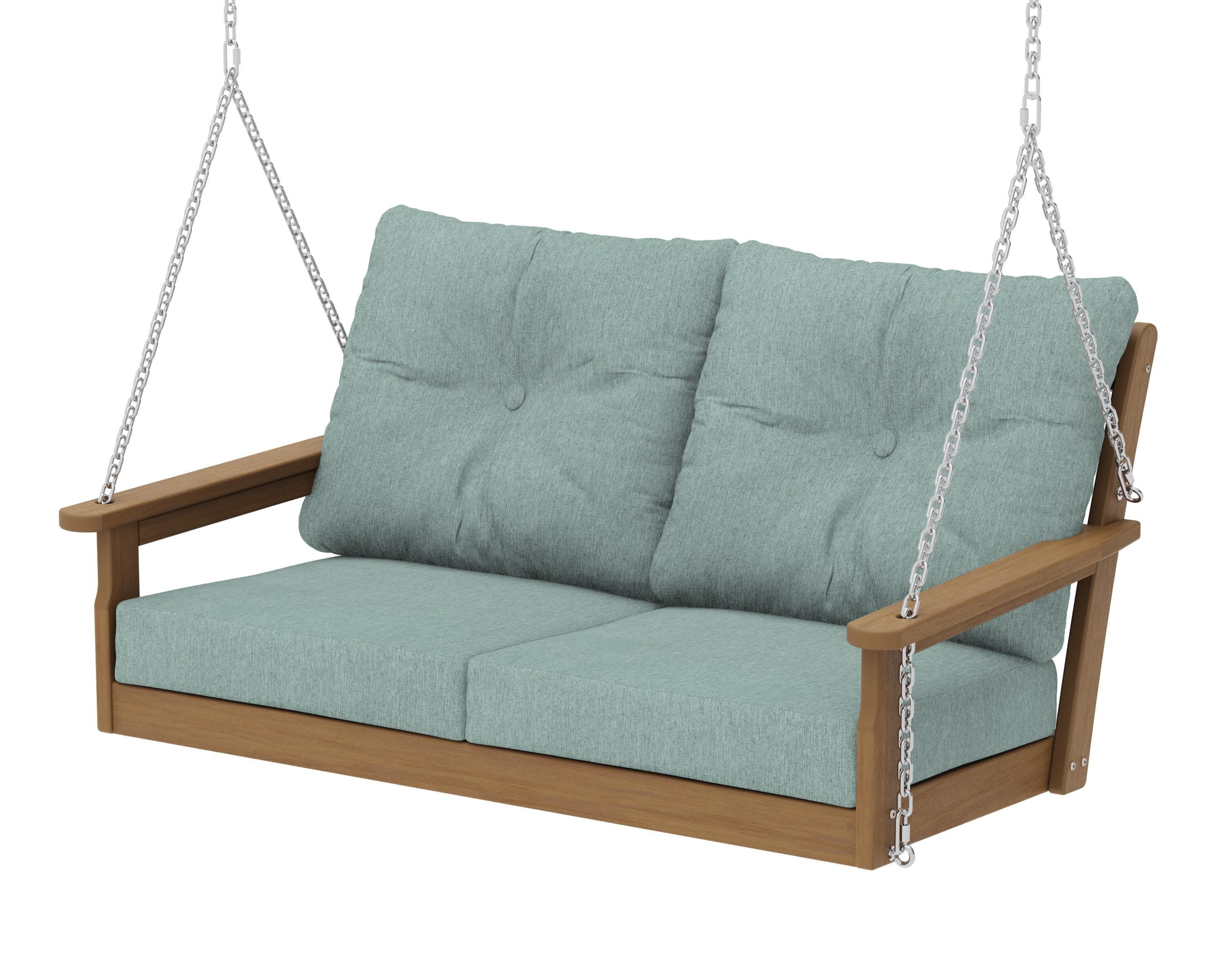 Vineyard Deep Seating Swing in Natural / Glacier Spa