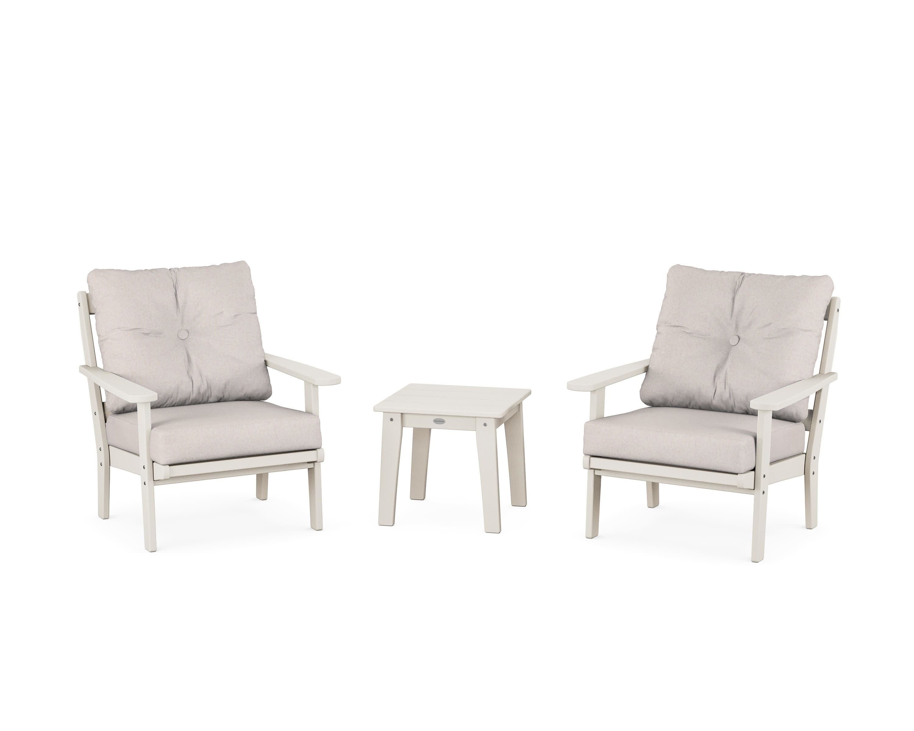 Mission 3-Piece Deep Seating Set in Sand / Dune Burlap