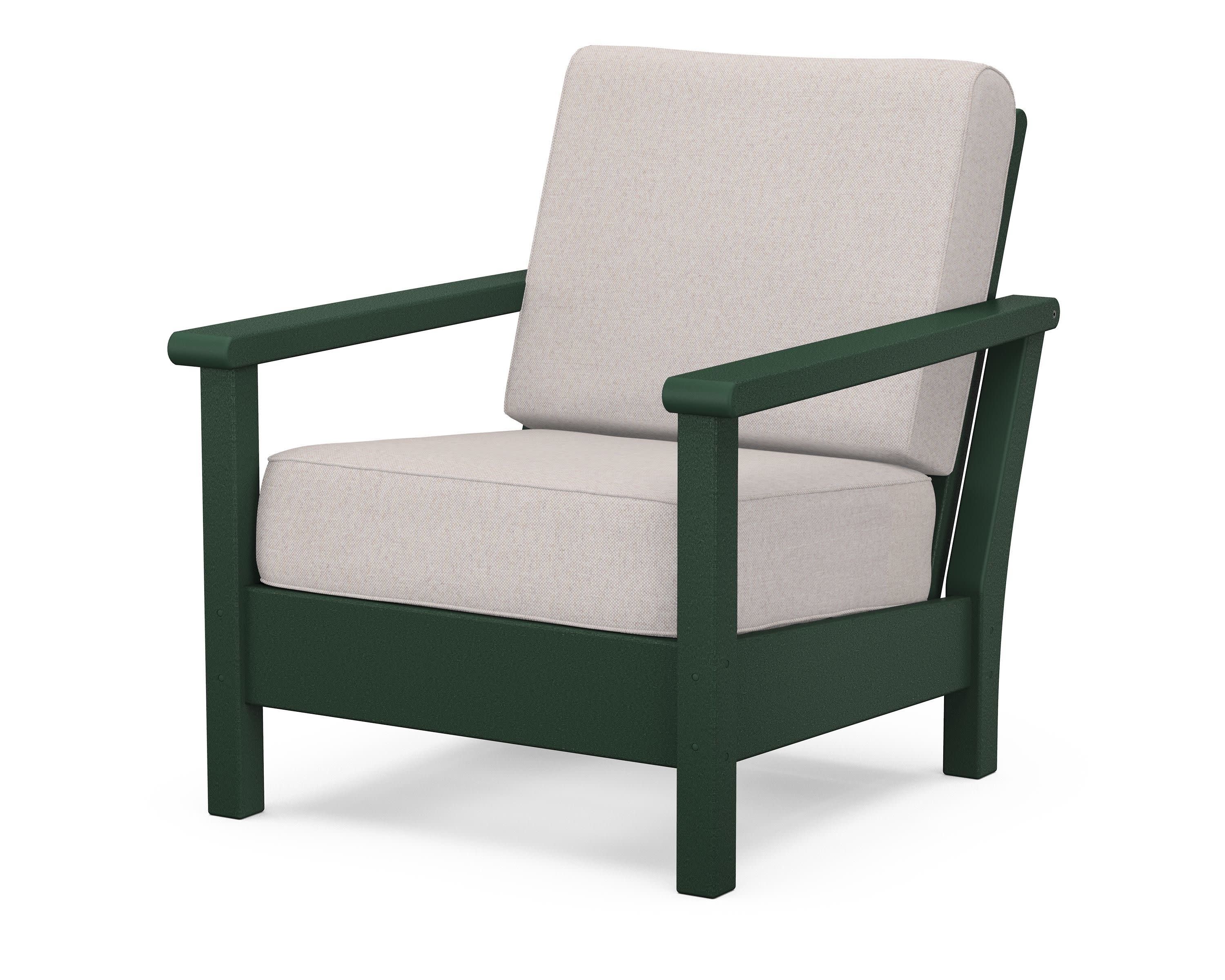 Harbour Deep Seating Chair in Green / Dune Burlap