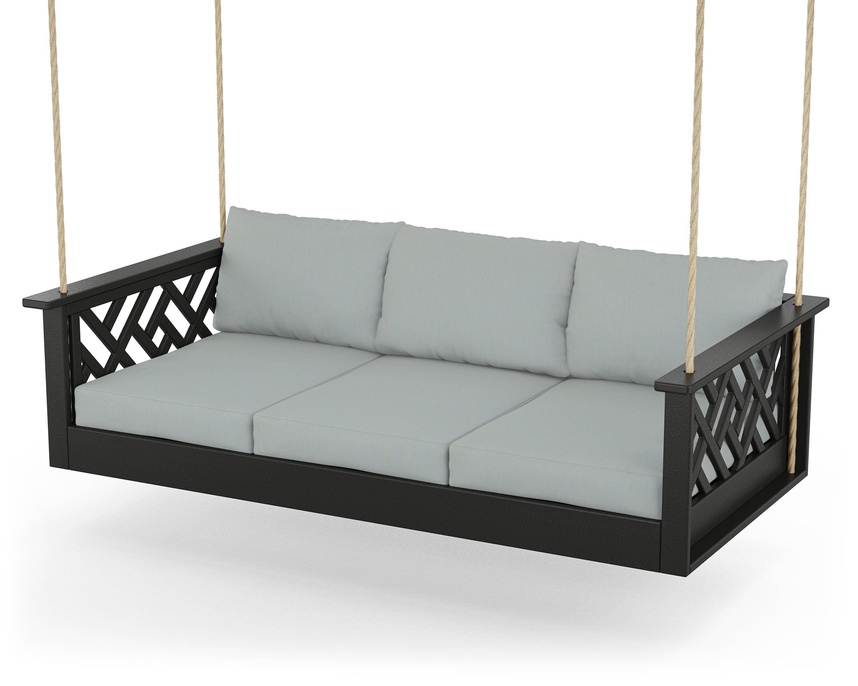 Chippendale Daybed Swing in Black / Spa