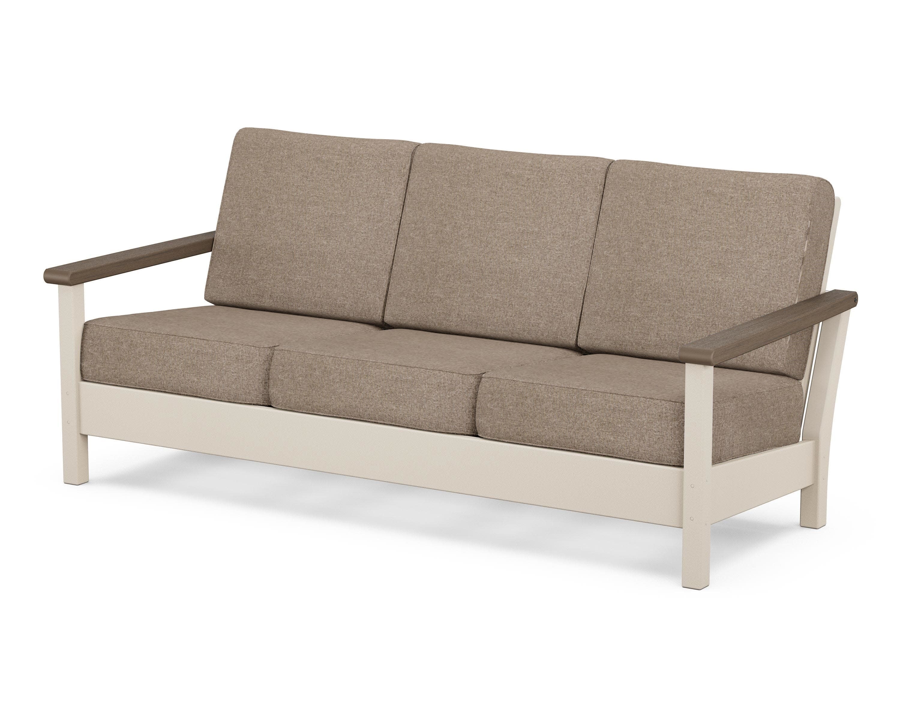 Harbour Deep Seating Sofa in Sand / Kona / Spiced Burlap