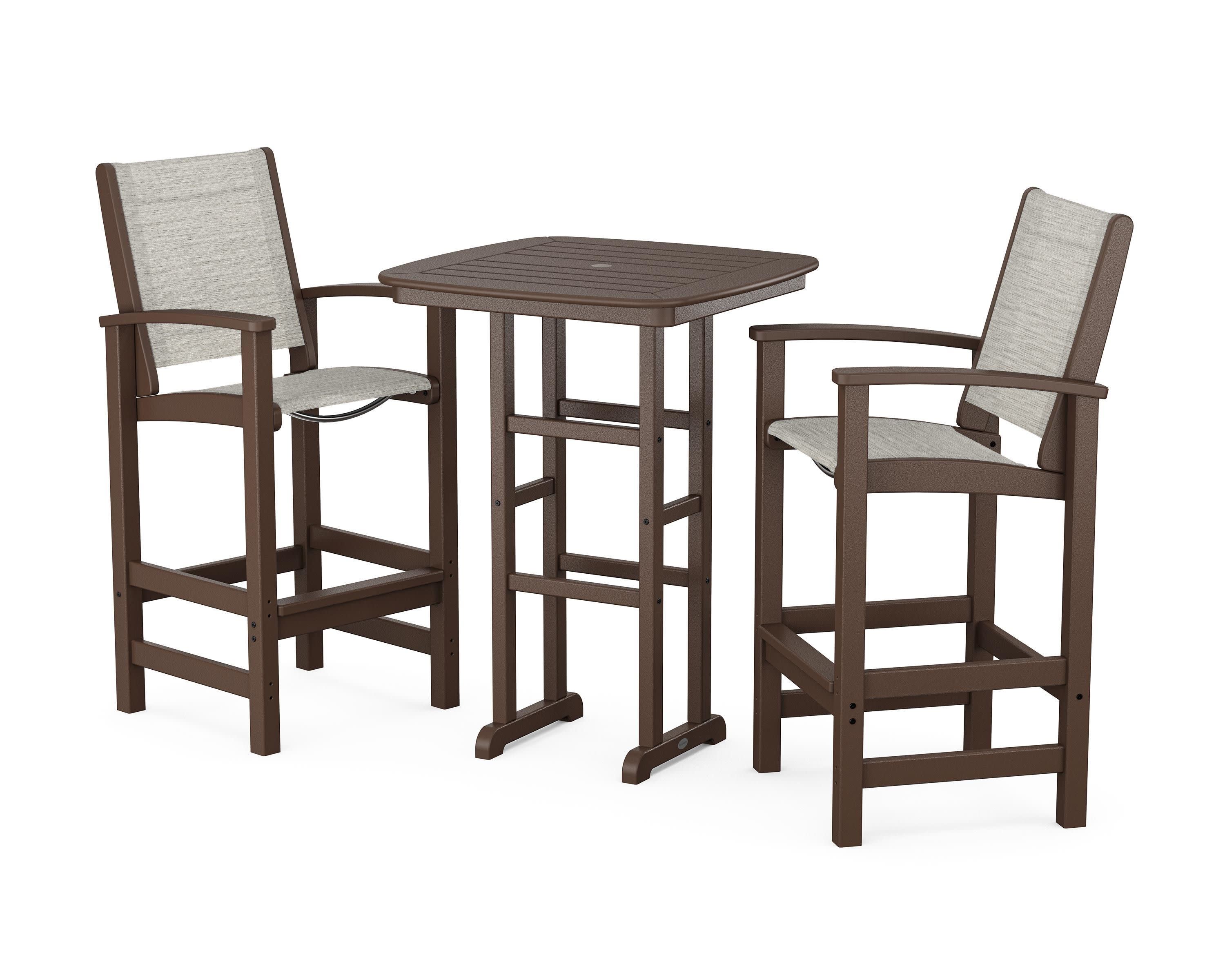 Coastal 3-Piece Bar Set in Mahogany / Birch Sling