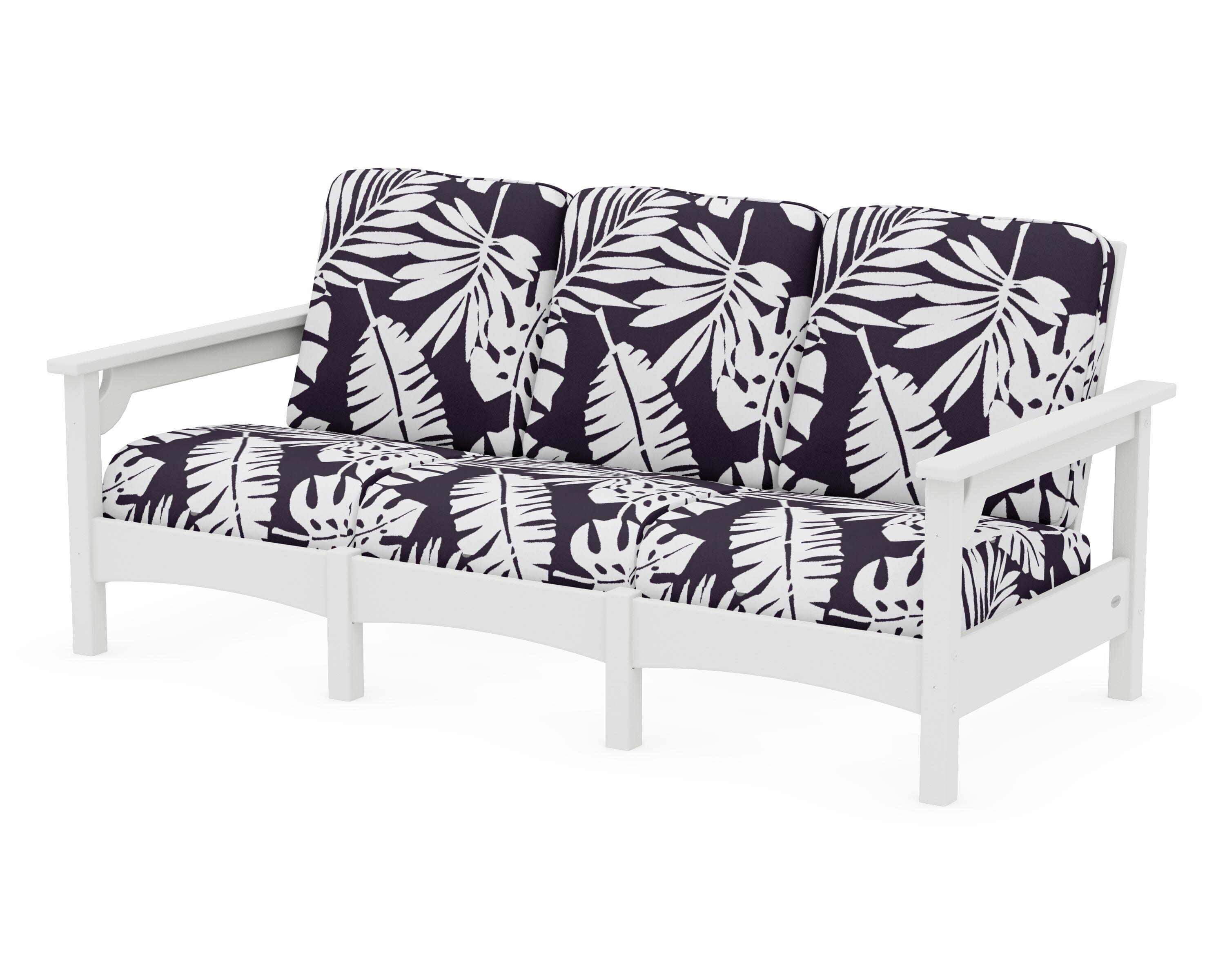 Club Sofa in Vintage White / Leaf Navy