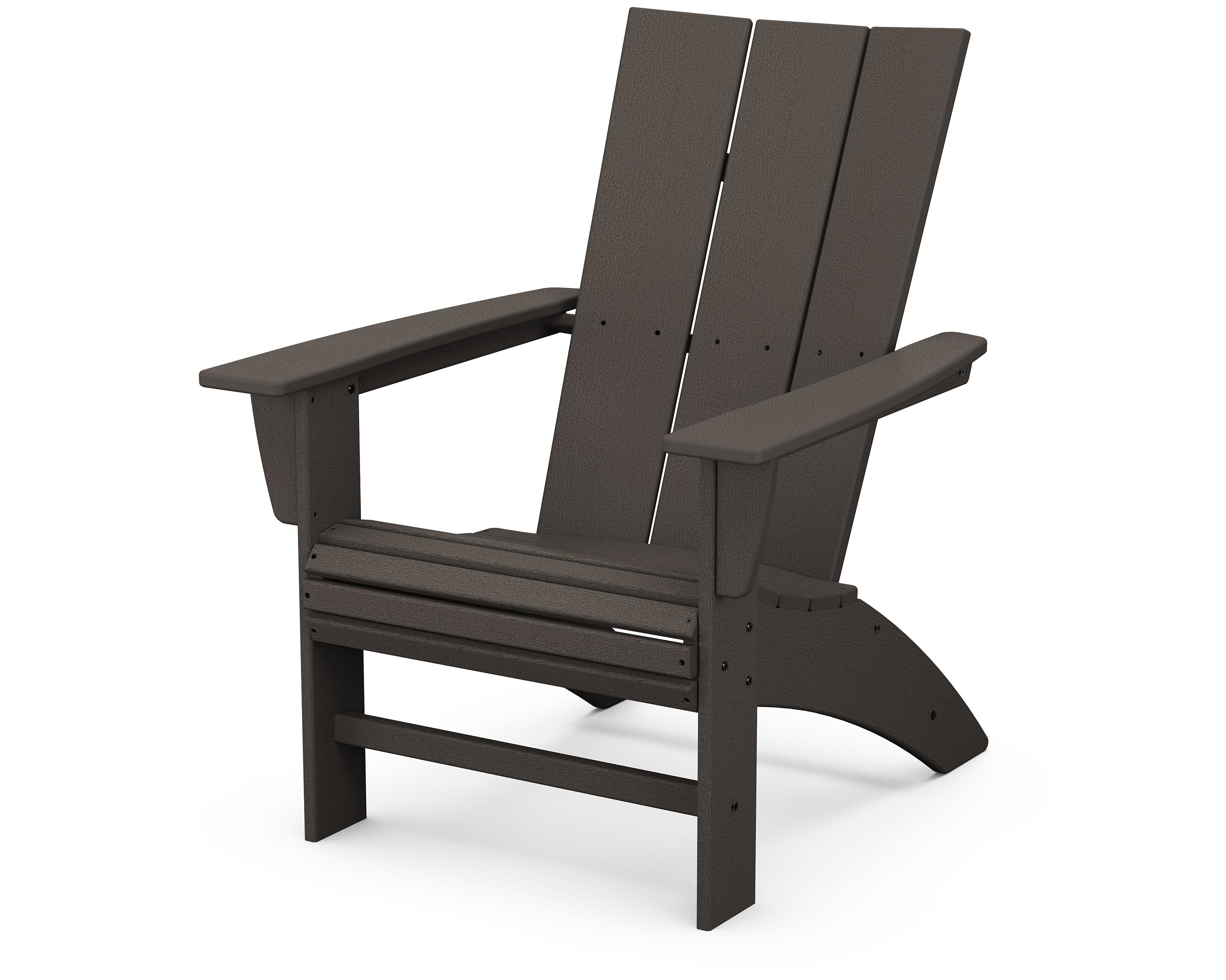 Modern Curveback Adirondack Chair in Vintage Coffee