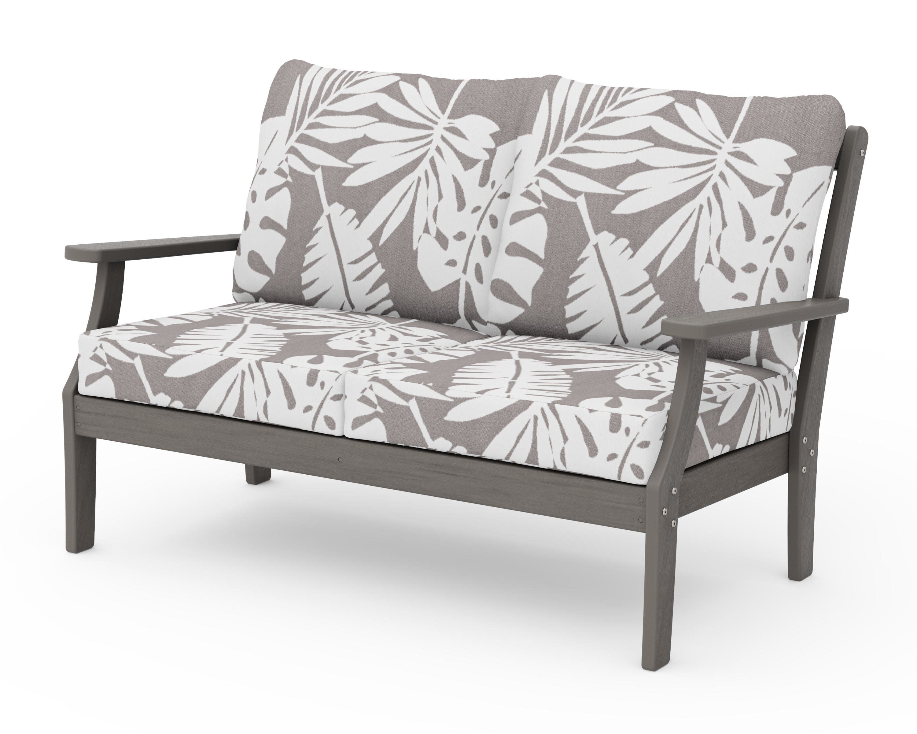 Braxton Deep Seating Loveseat in Driftwood / Leaf Grey Mist