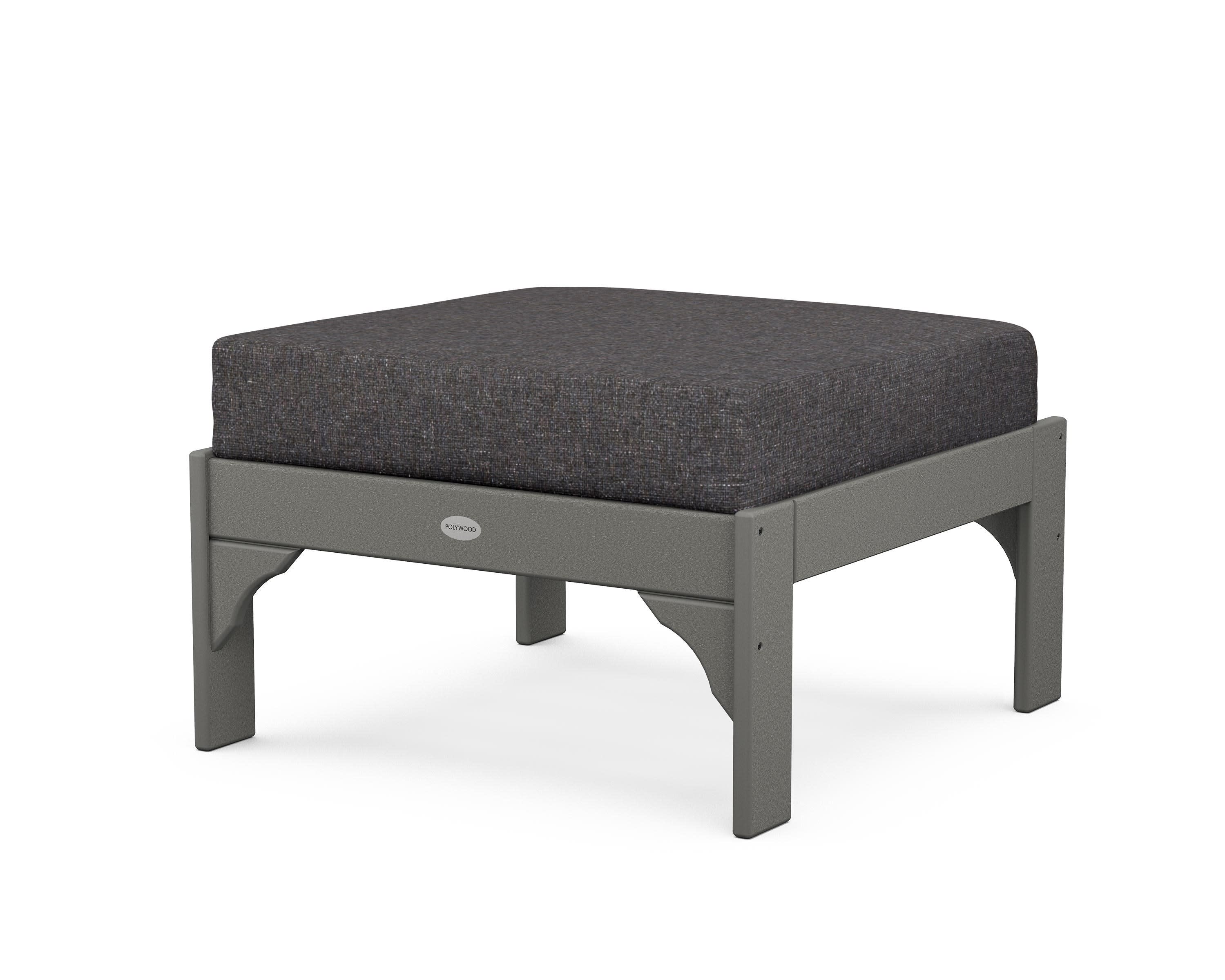 Vineyard Deep Seating Ottoman in Slate Grey / Ash Charcoal