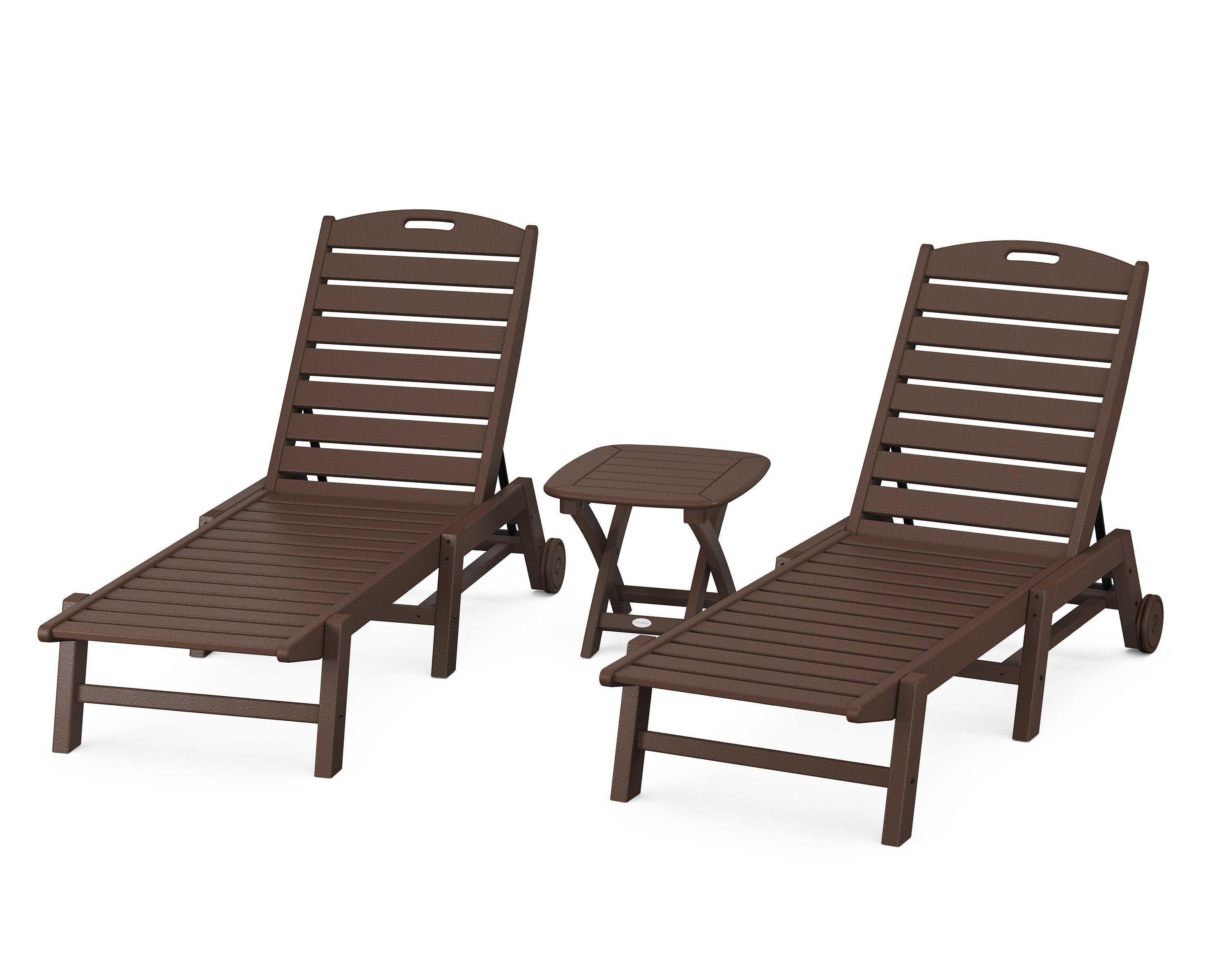 Nautical 3-Piece Chaise Set in Mahogany