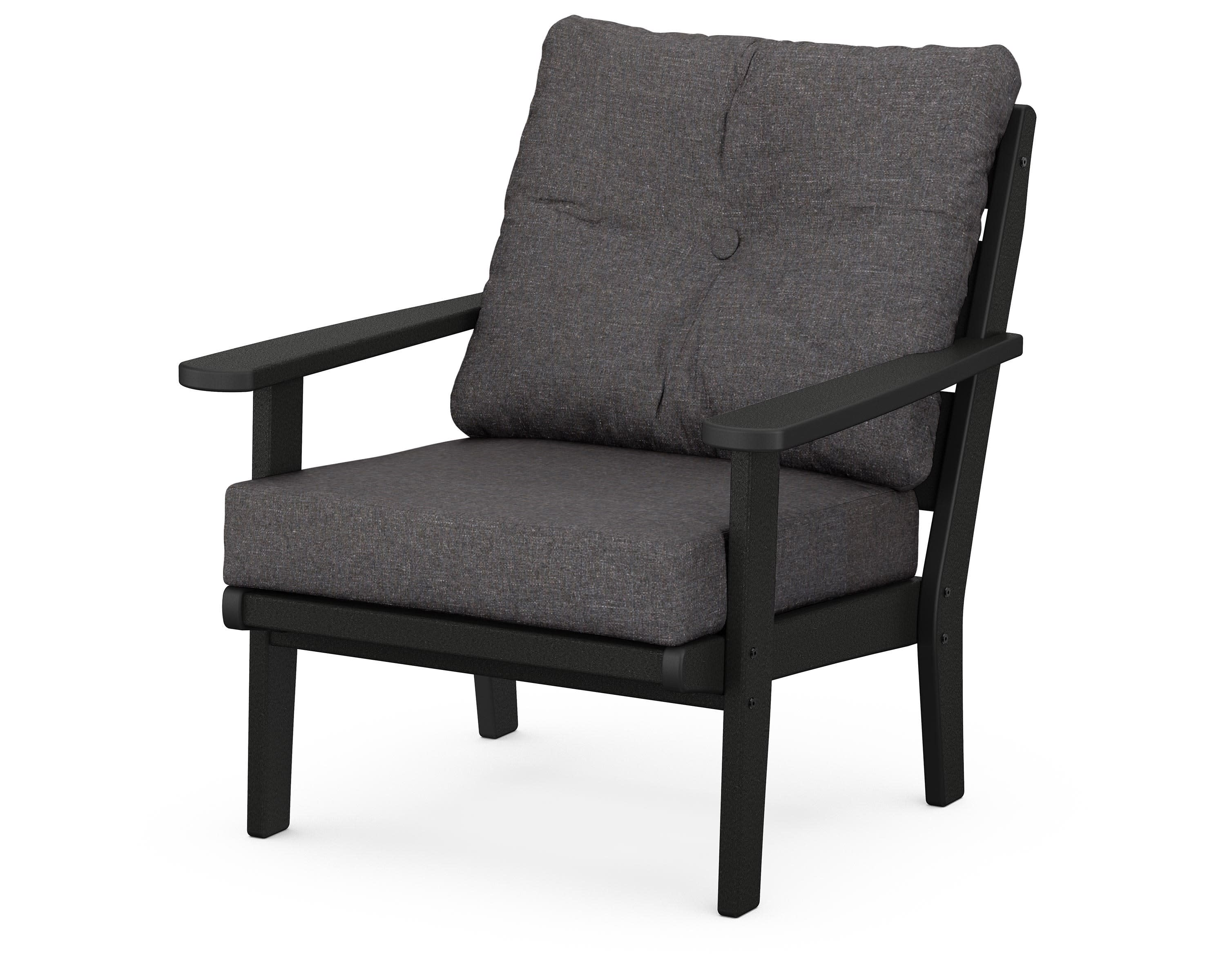 Lakeside Deep Seating Chair in Black / Ash Charcoal
