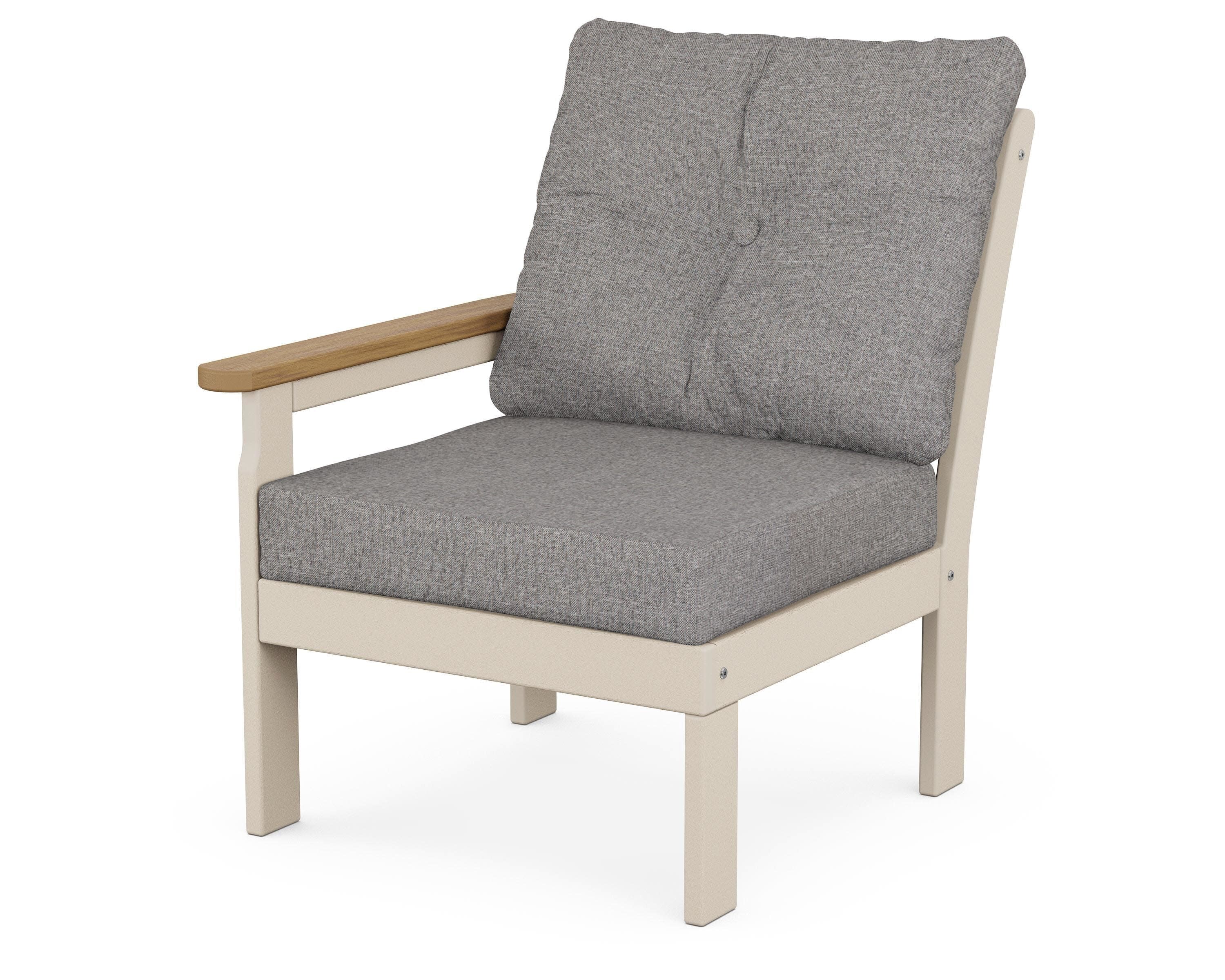 Vineyard Modular Left Arm Chair in Sand / Natural / Grey Mist