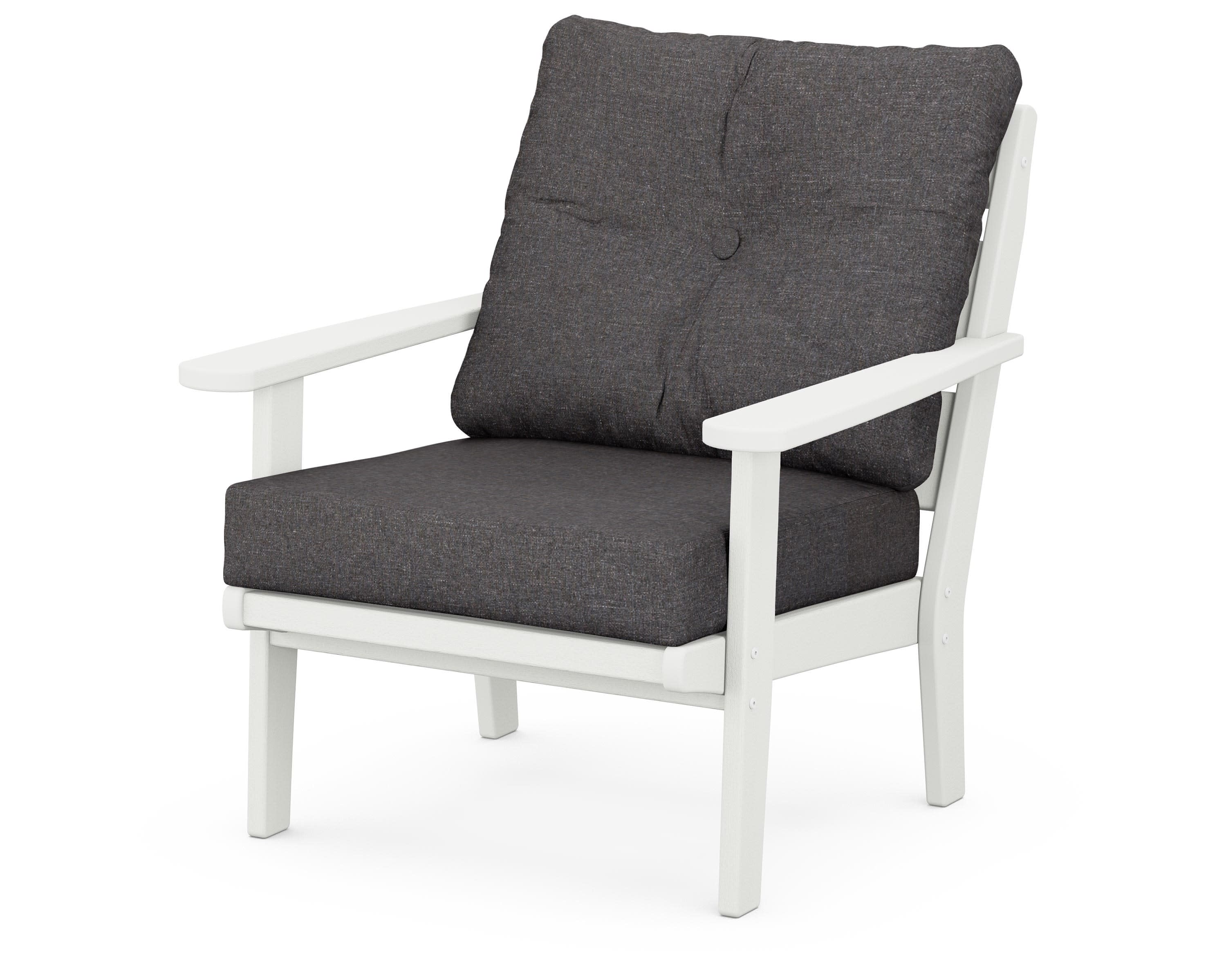Lakeside Deep Seating Chair in Vintage White / Ash Charcoal