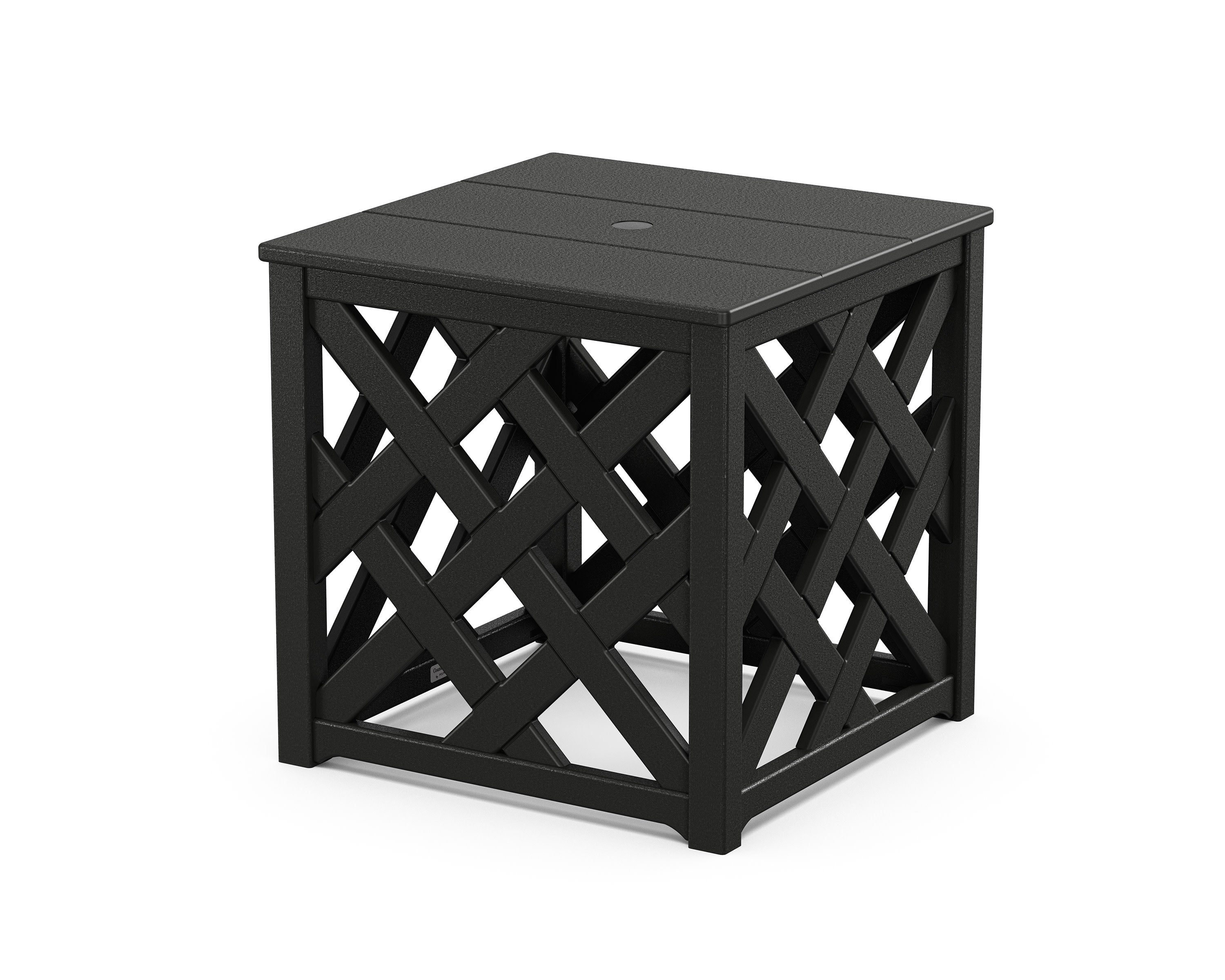 Wovendale Accent Umbrella Table in Black