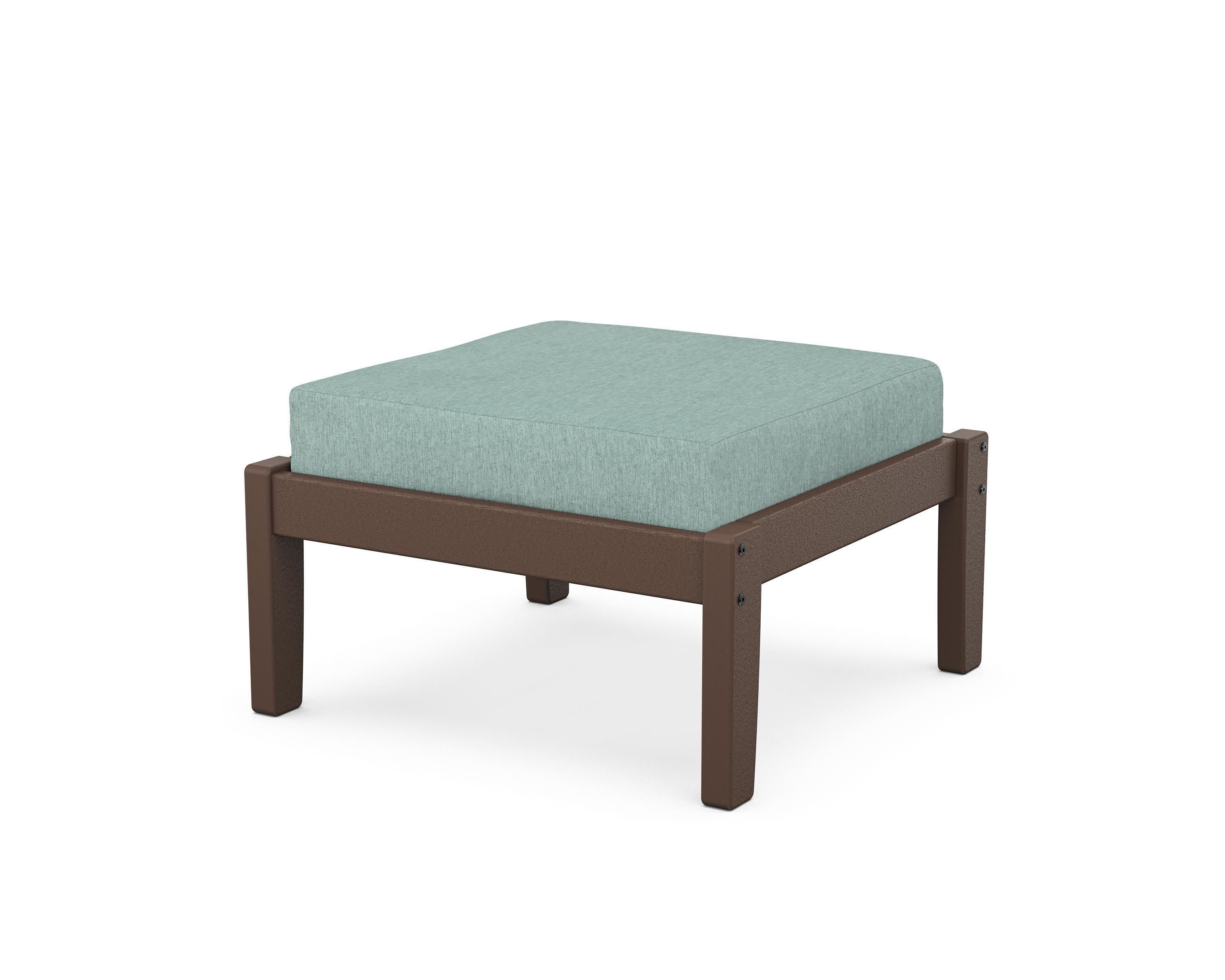 Deep Seating Ottoman in Mahogany / Glacier Spa