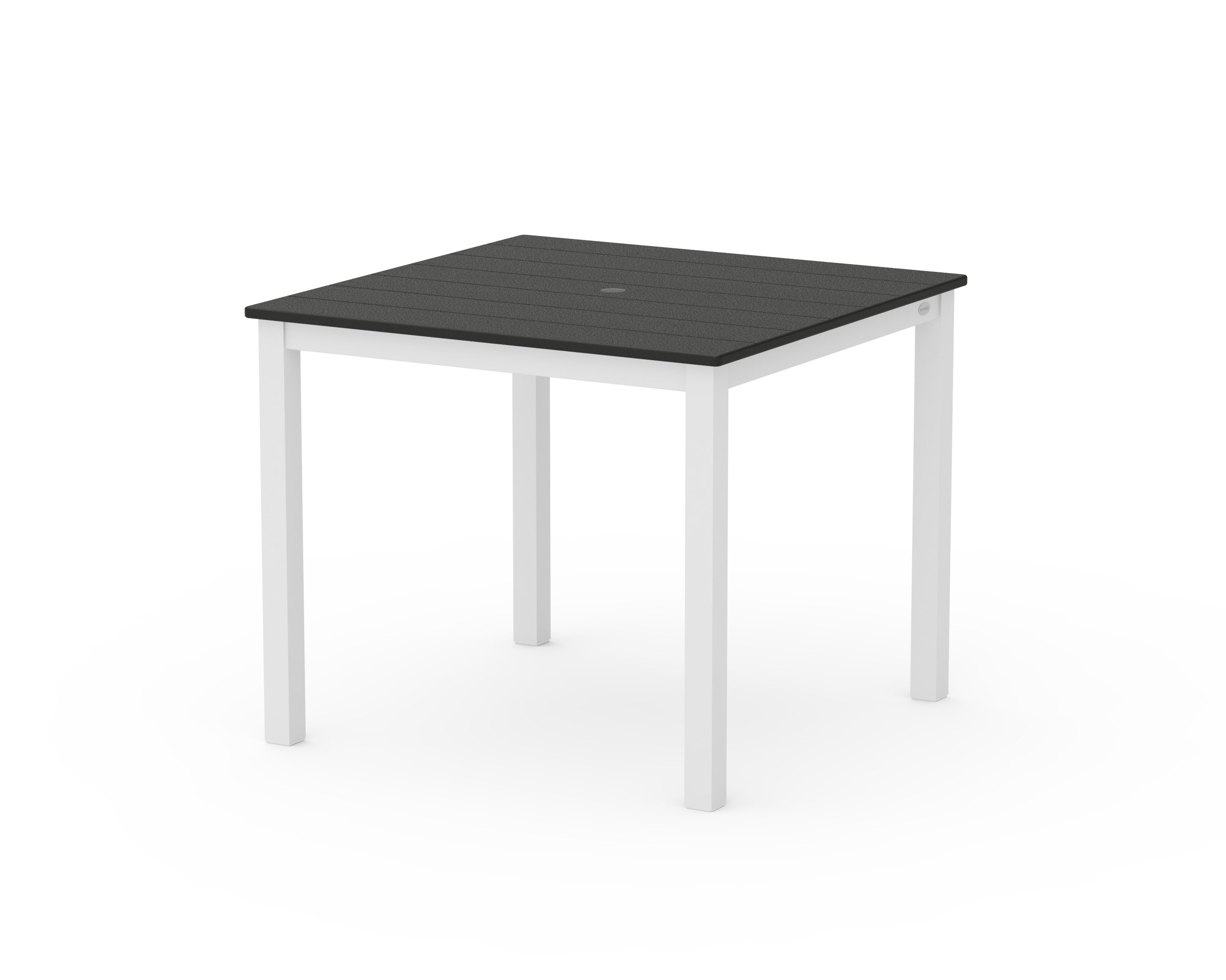 Main Street 36" x 36" Dining Table in White / Black