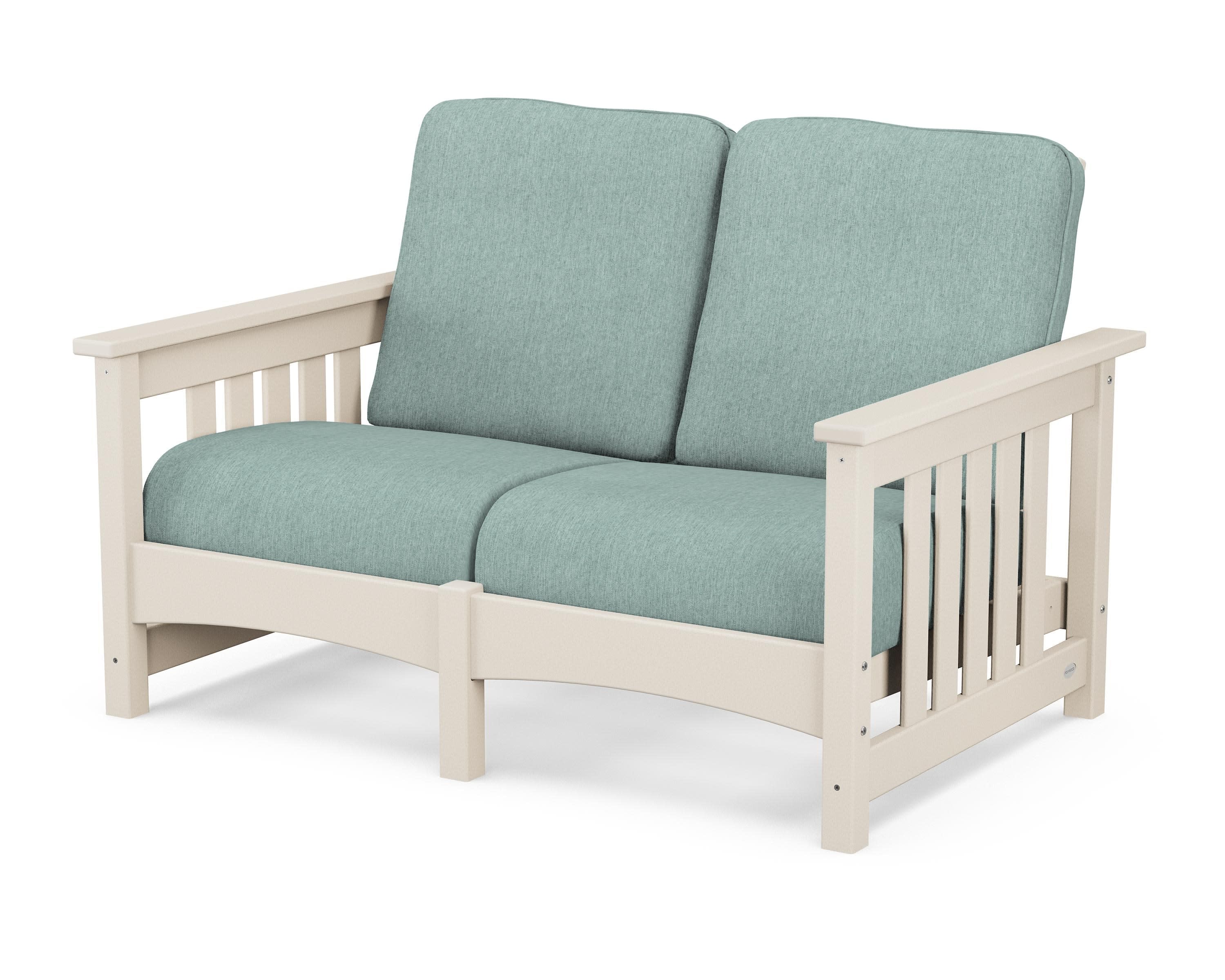 Club Mission Loveseat in Sand / Glacier Spa