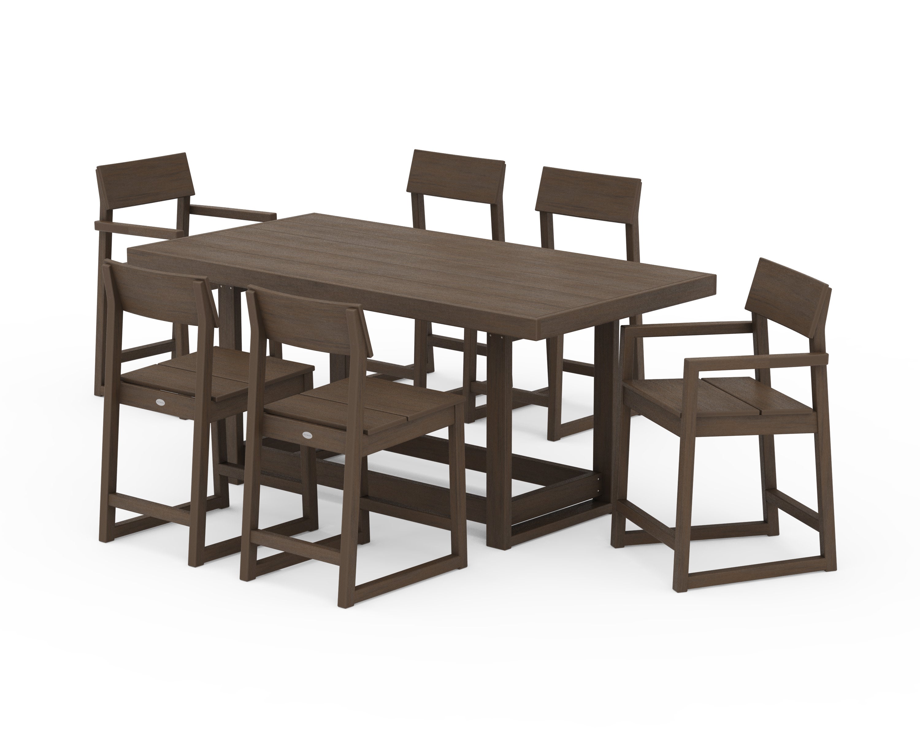 EDGE 7-Piece Counter Table Set in Kona