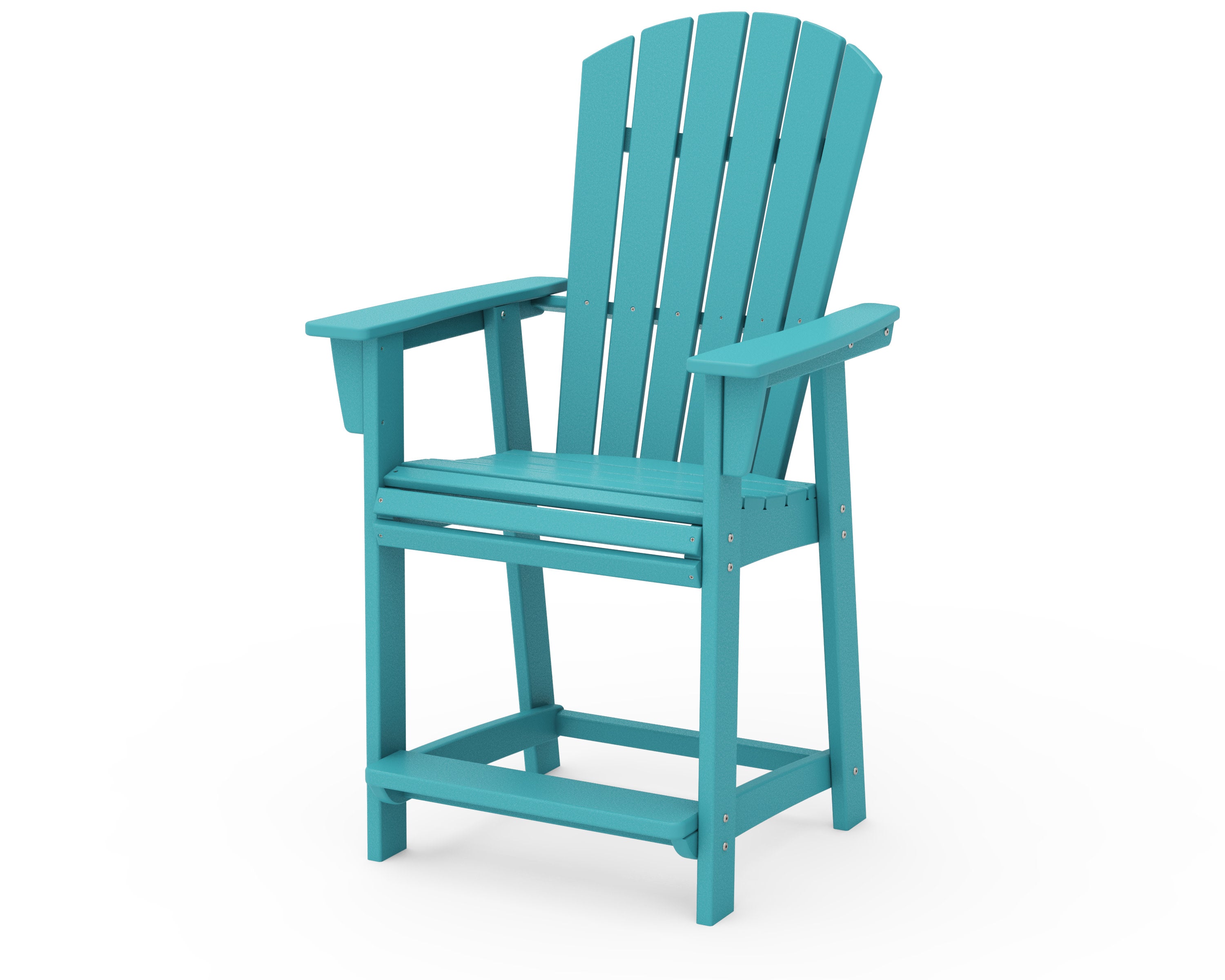 Nautical Curveback Adirondack Counter Chair in Aruba