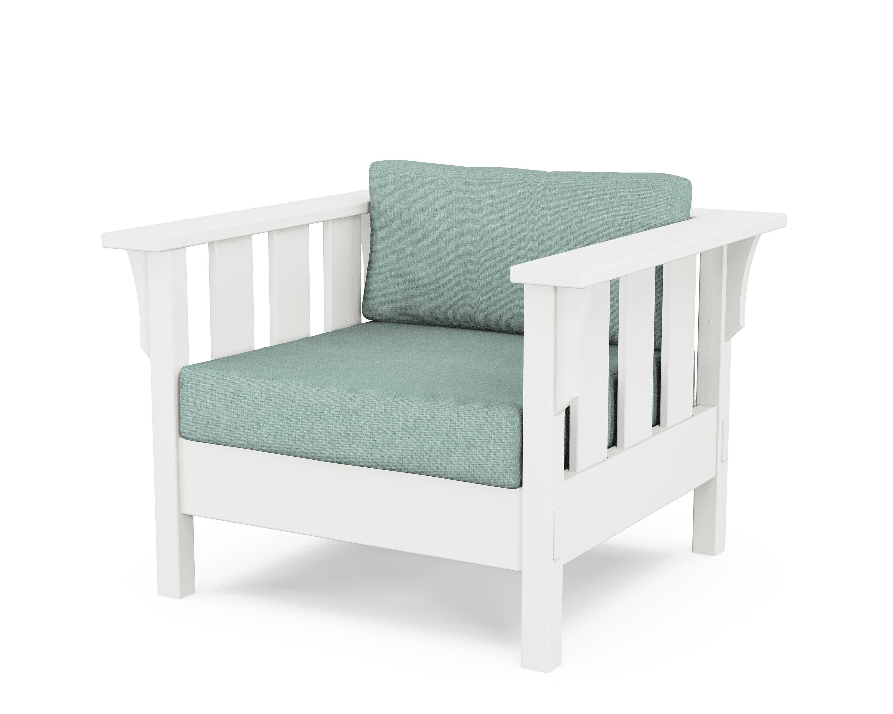 Acadia Deep Seating Chair in White / Glacier Spa