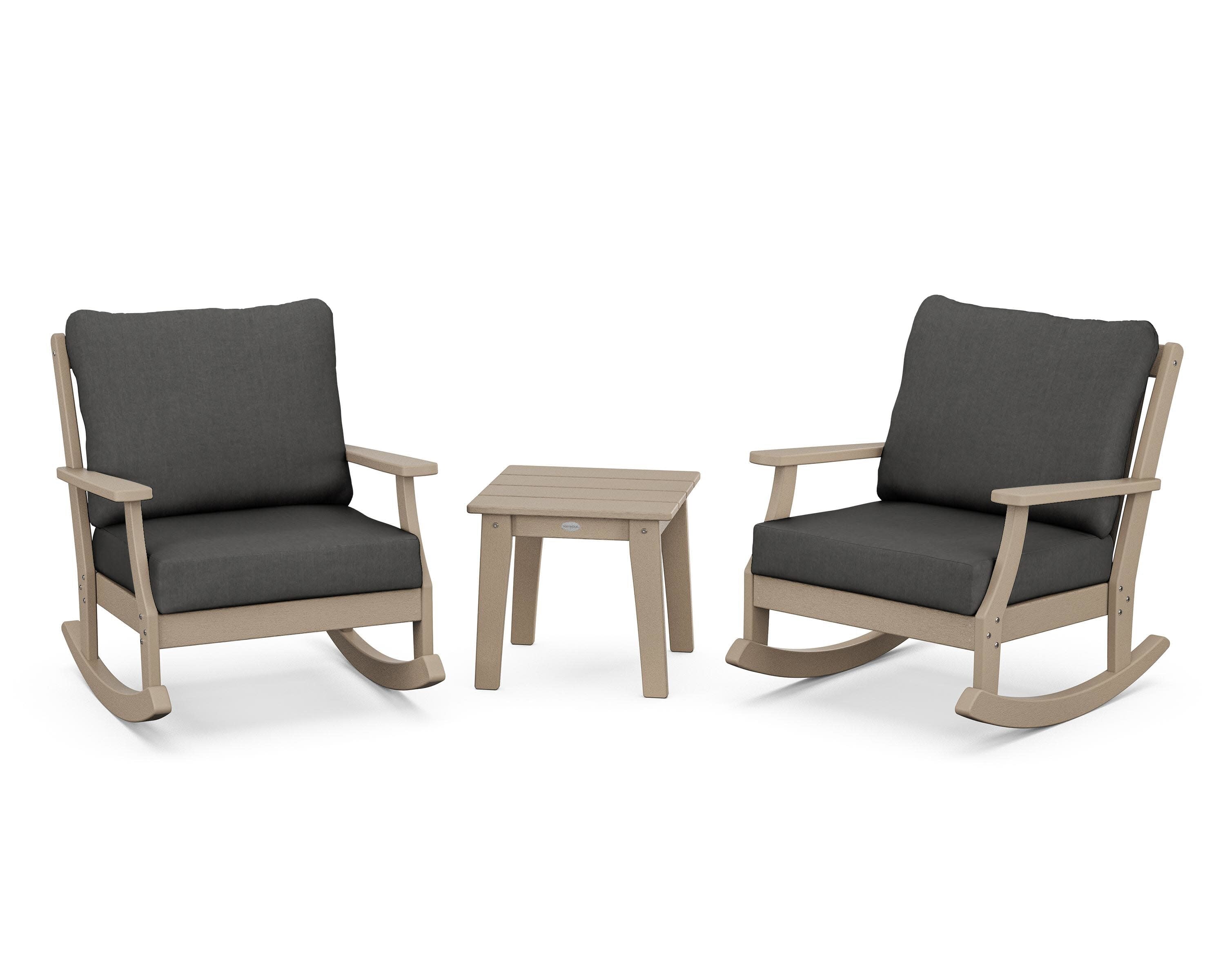 Braxton 3-Piece Deep Seating Rocker Set in Vintage Sahara / Spectrum Carbon