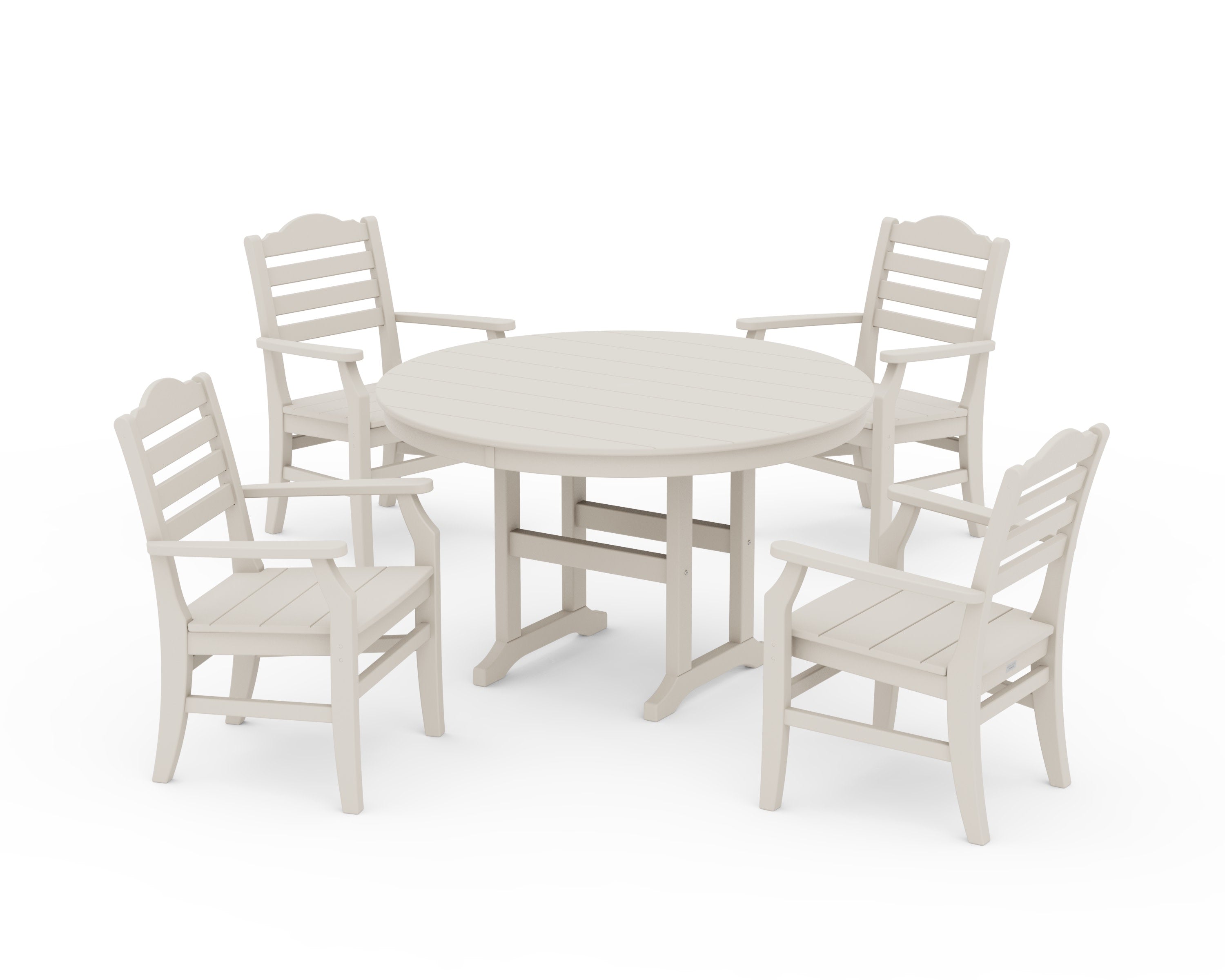 Savannah 5-Piece Round Farmhouse Dining Set in Sand
