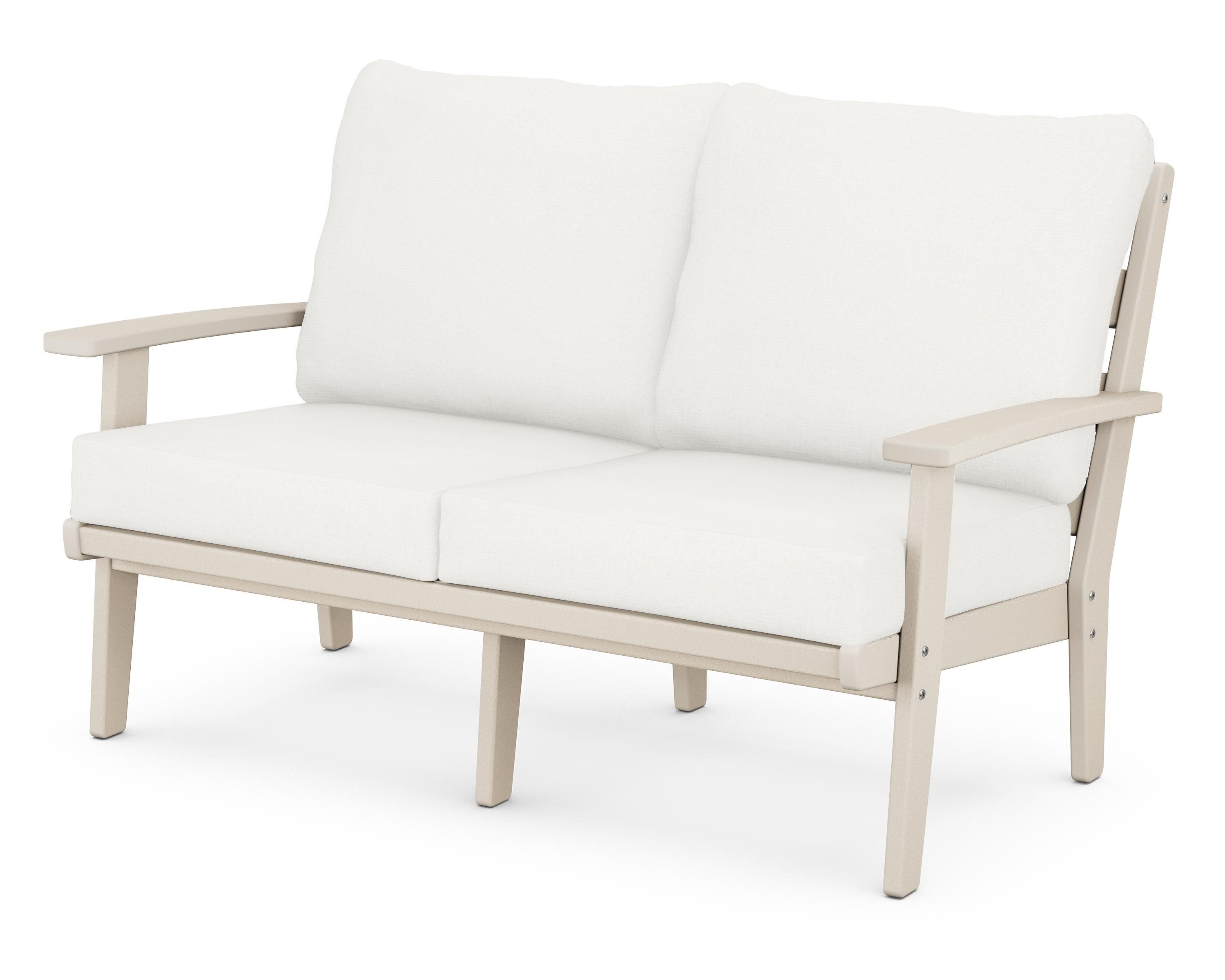 Grant Park Deep Seating Loveseat in Sand / Natural Linen
