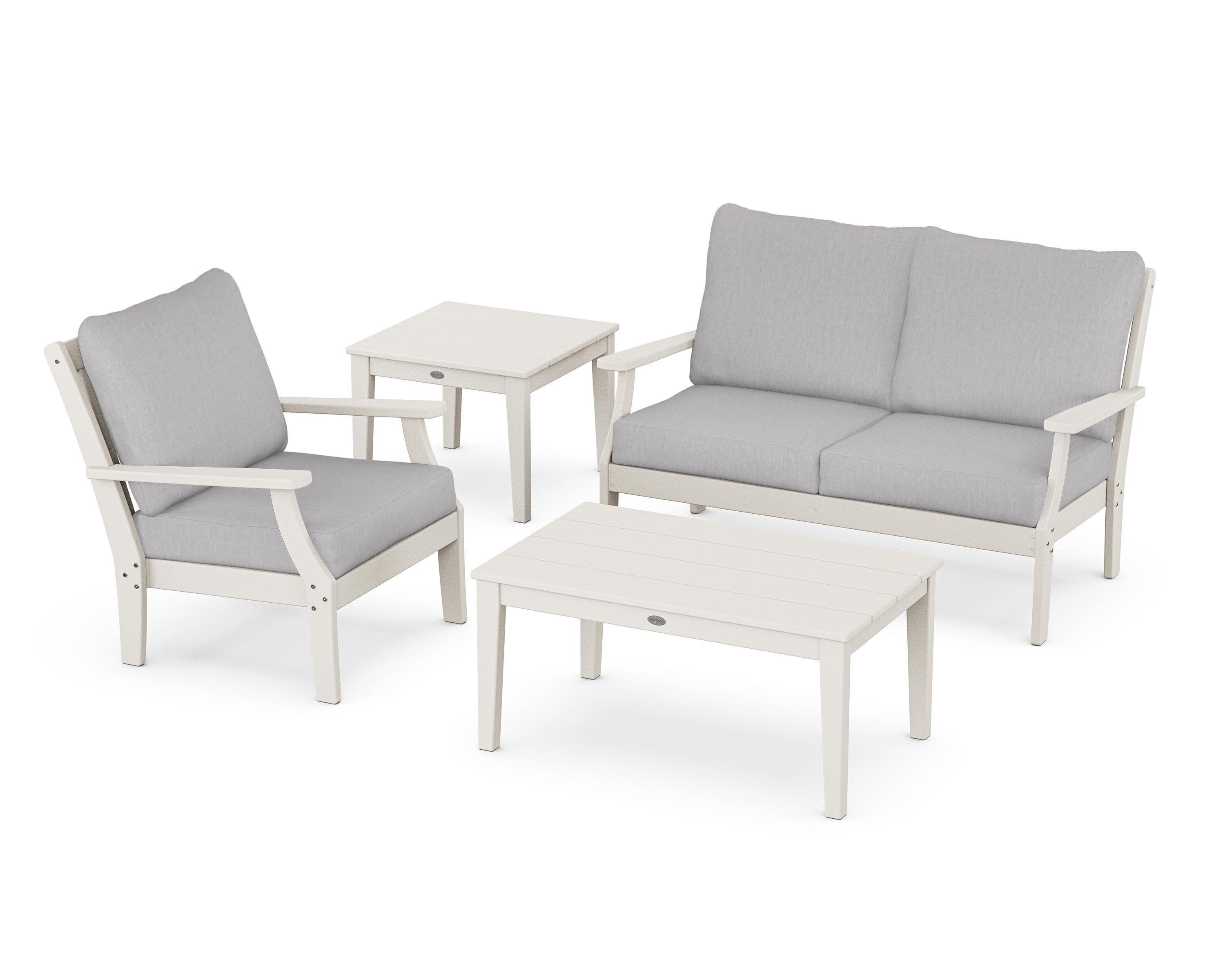 Braxton 4-Piece Deep Seating Set in Sand / Granite