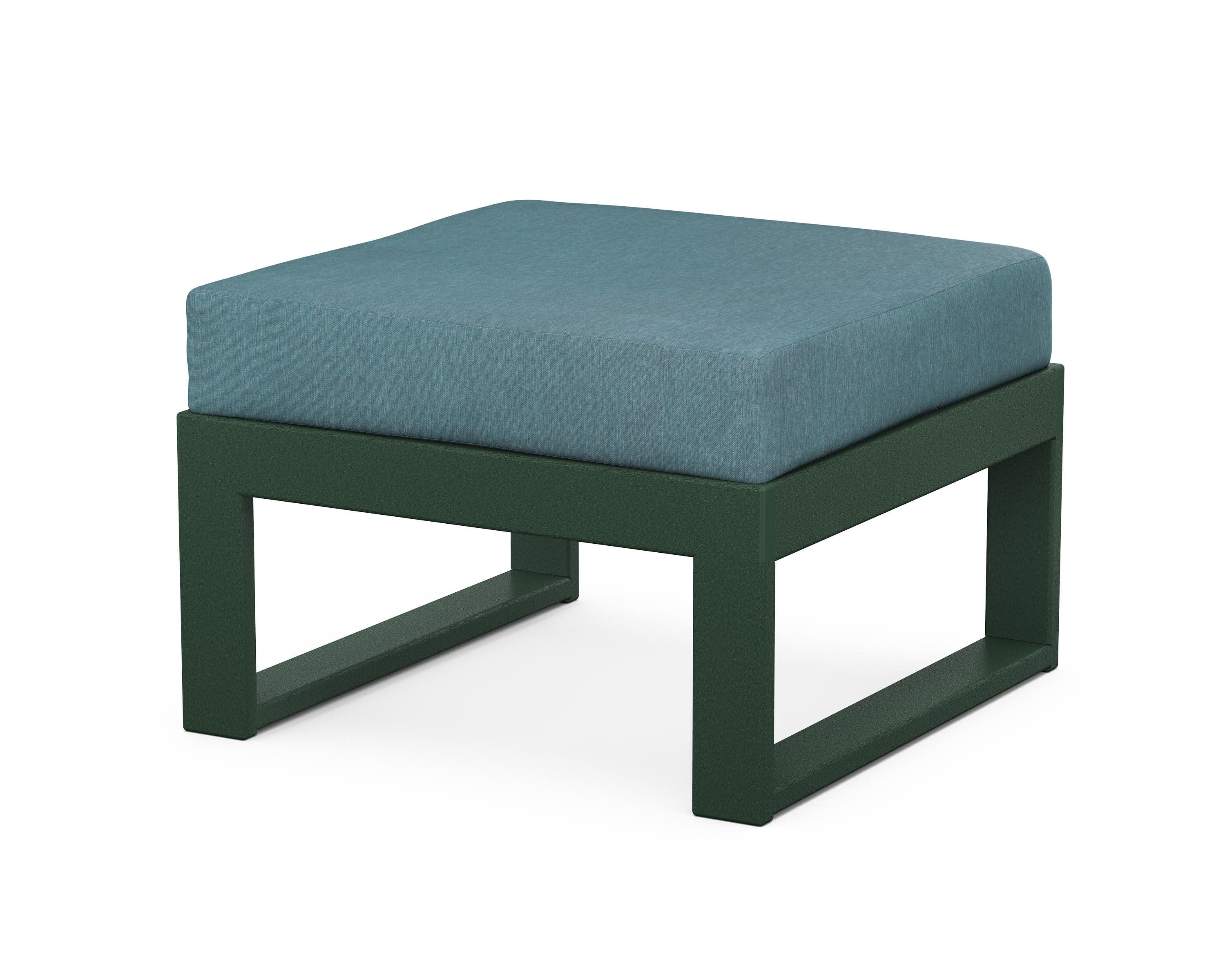 Modular Ottoman - Modern in Green / Ocean Teal