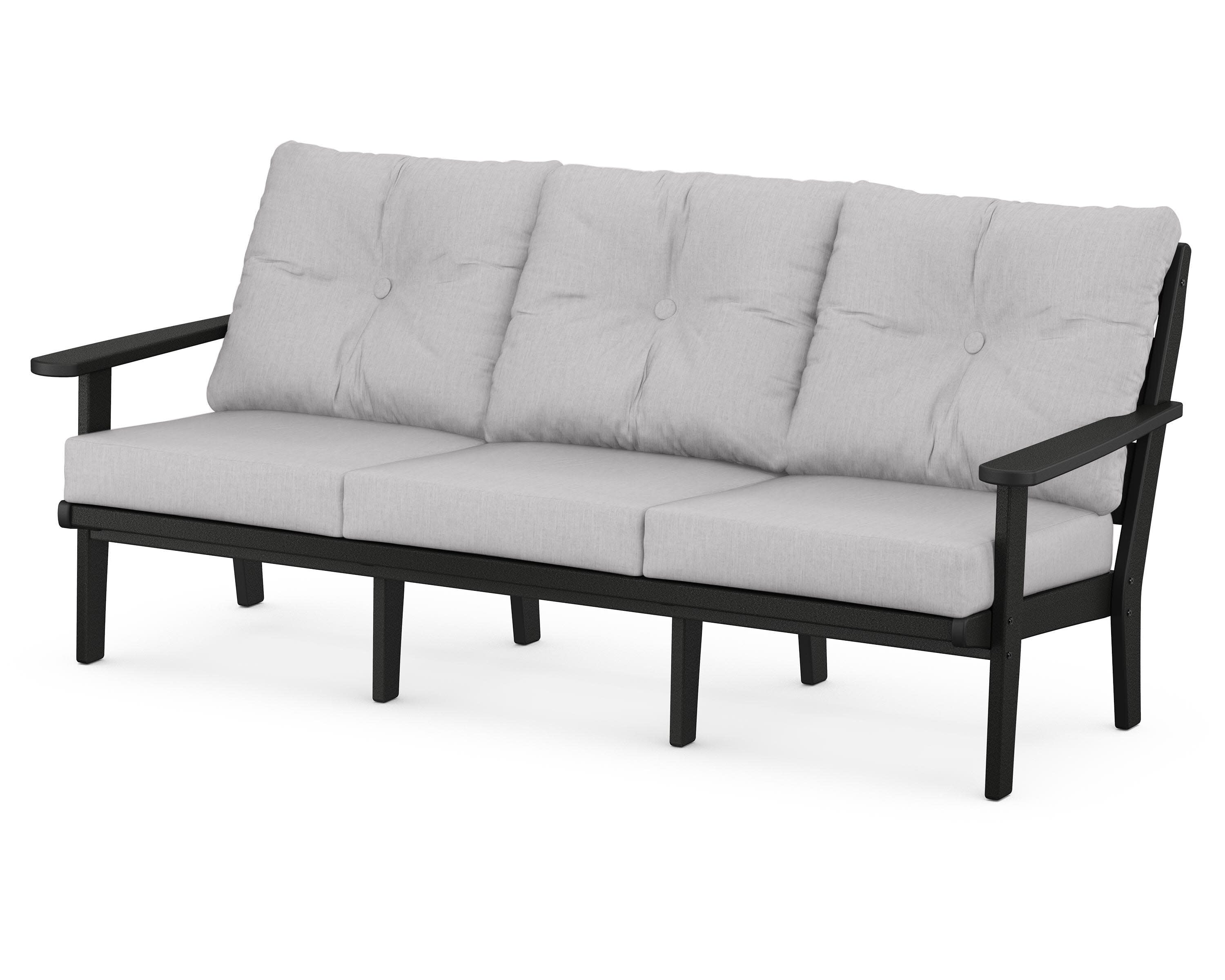 Lakeside Deep Seating Sofa in Black / Granite