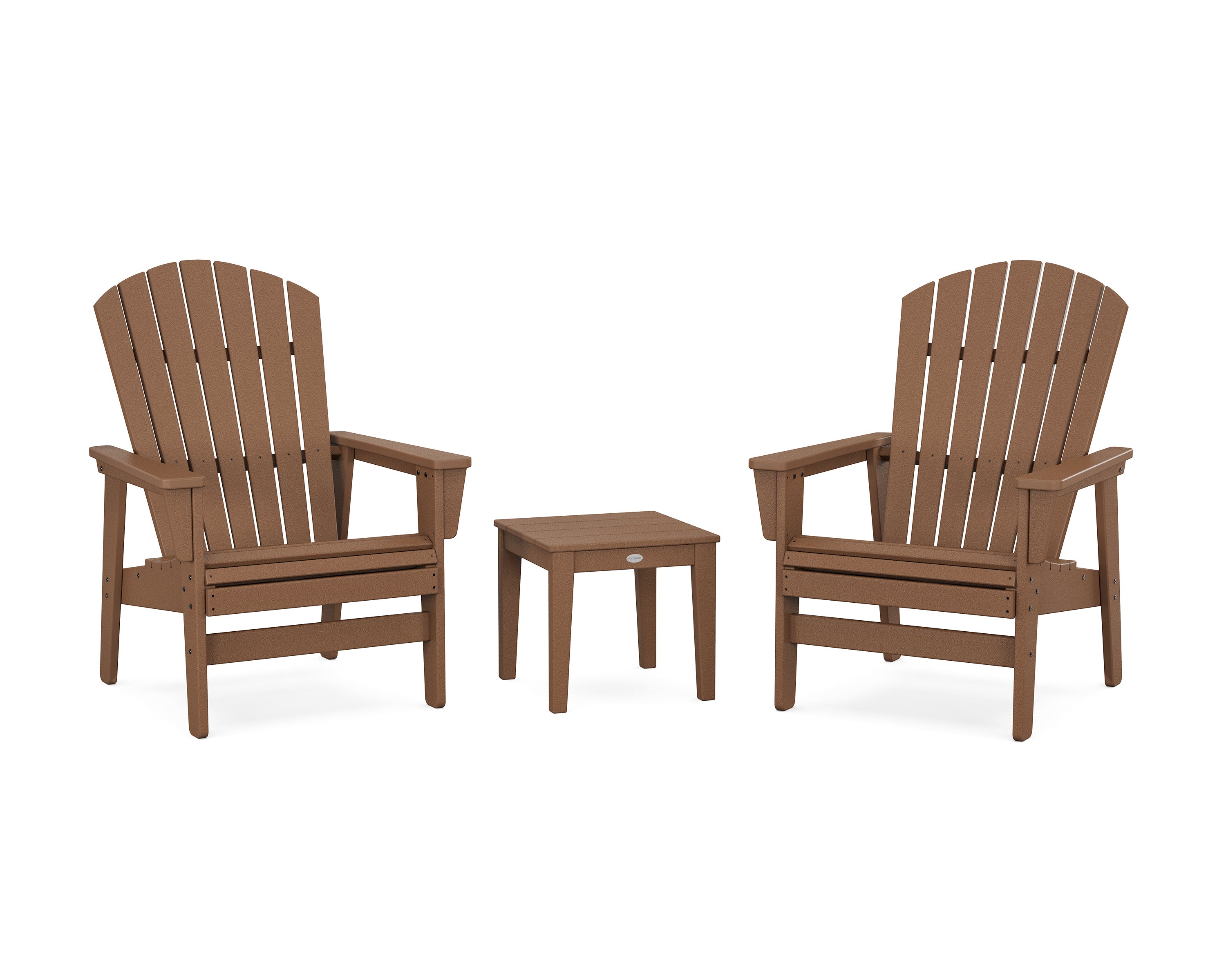 3-Piece Nautical Grand Upright Adirondack Set in Teak