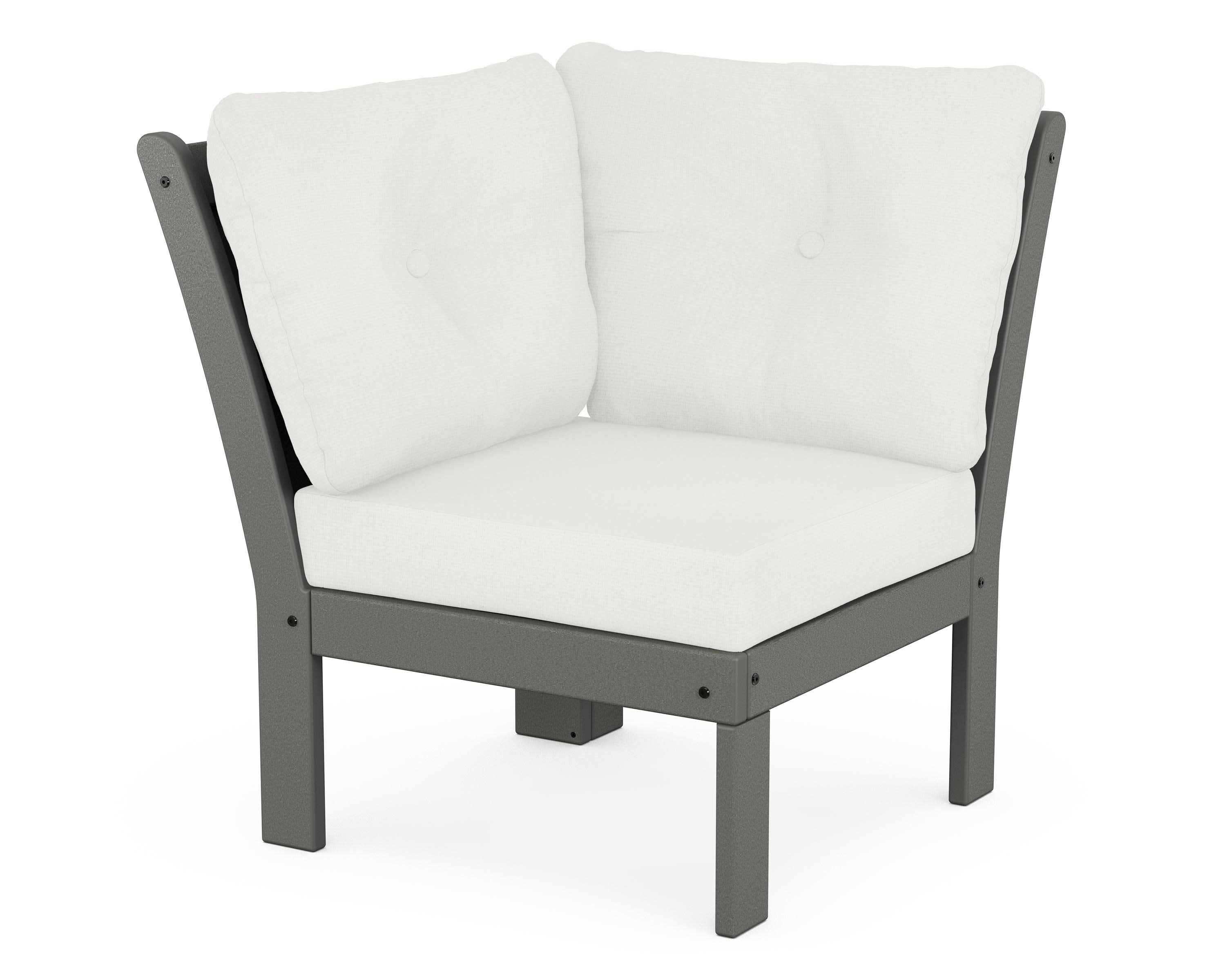 Vineyard Modular Corner Chair in Slate Grey / Natural Linen