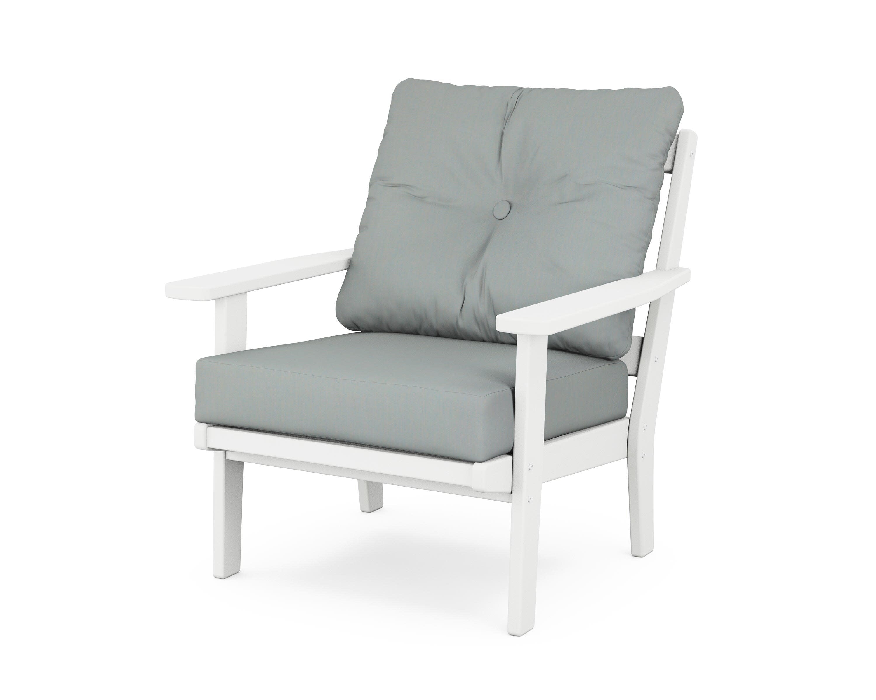 Oxford Deep Seating Chair in White / Spa