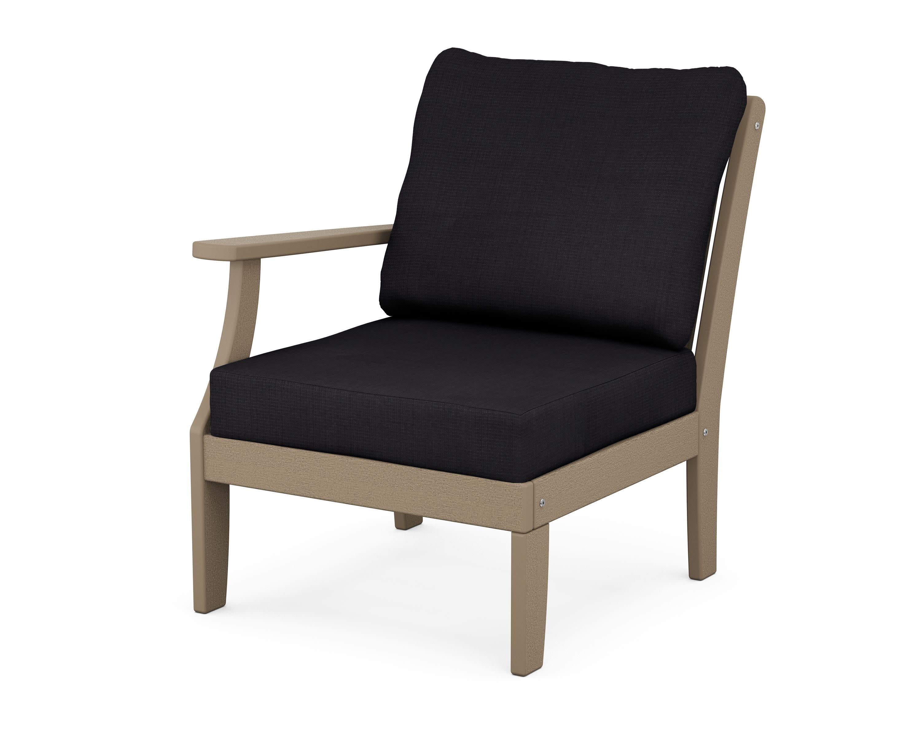Braxton Modular Left Arm Chair in Vintage Sahara / Midnight Linen