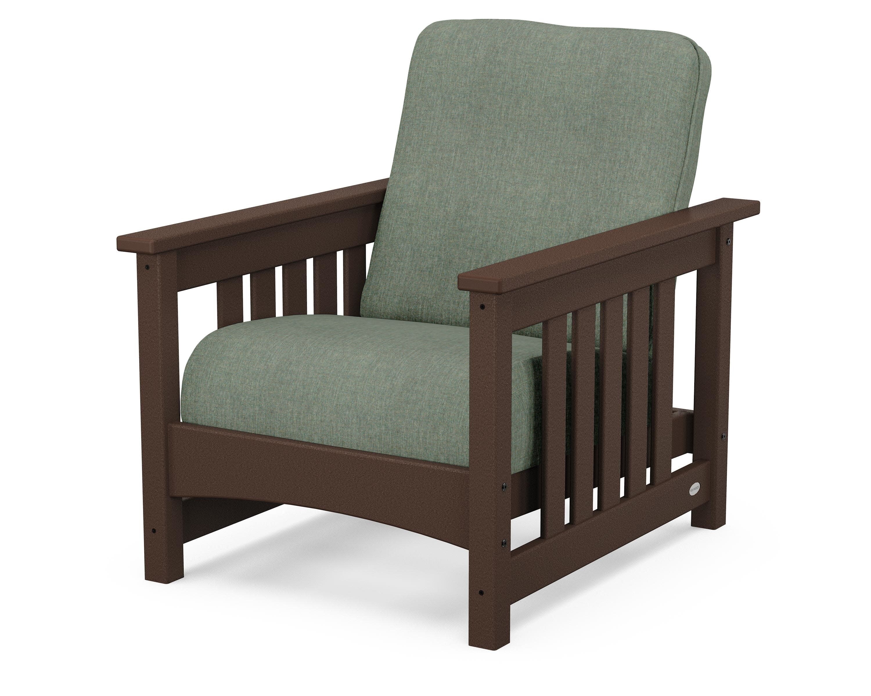 Club Mission Chair in Mahogany / Cast Sage