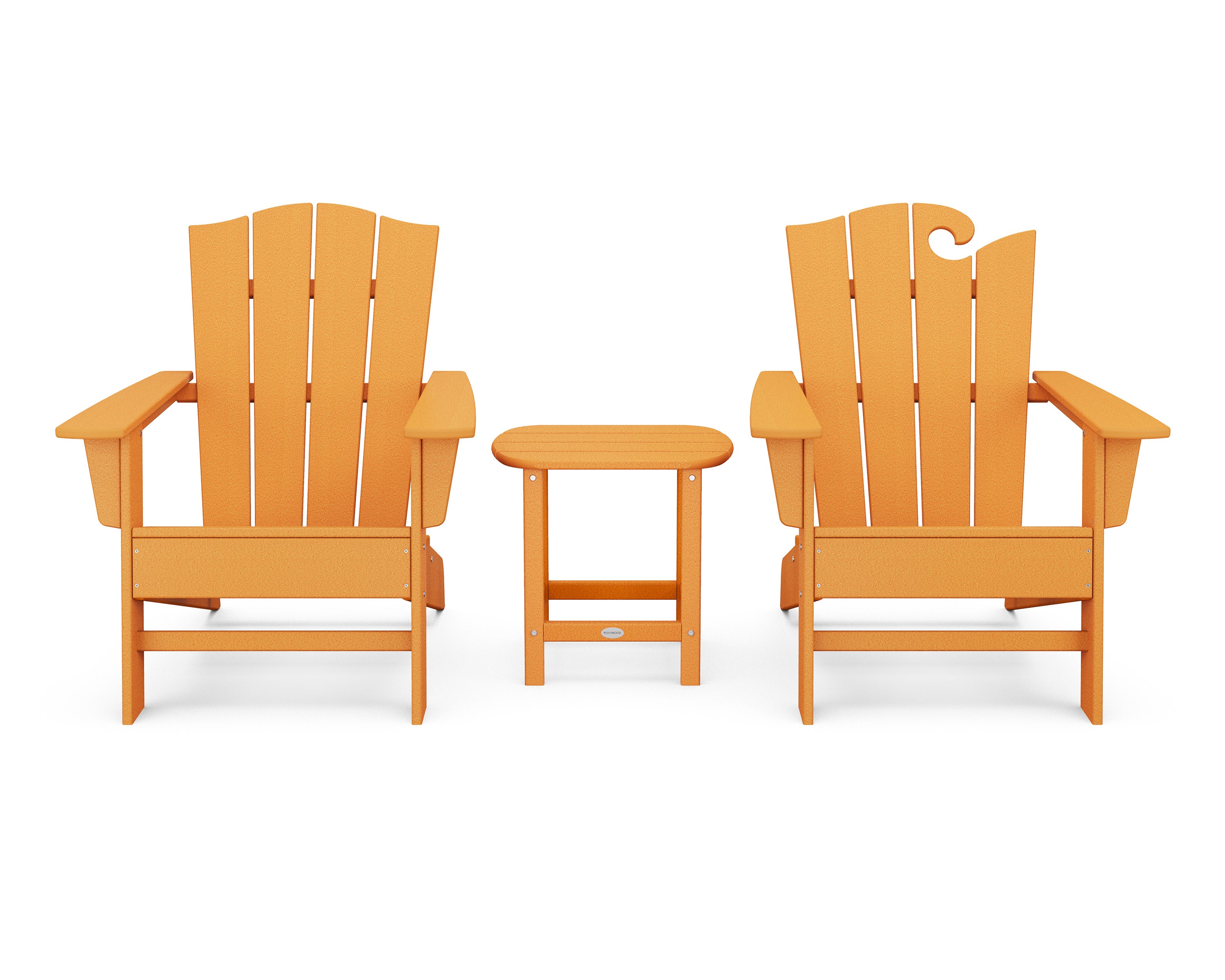 Wave Collection 3-Piece Set in Tangerine